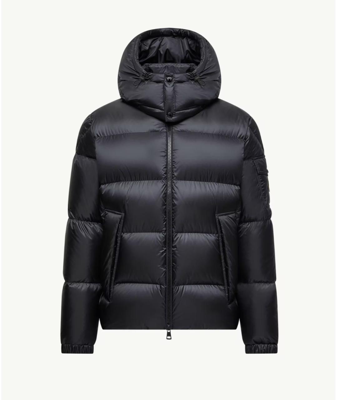 MONCLER Черный полиамидовый пуховик, фото 6