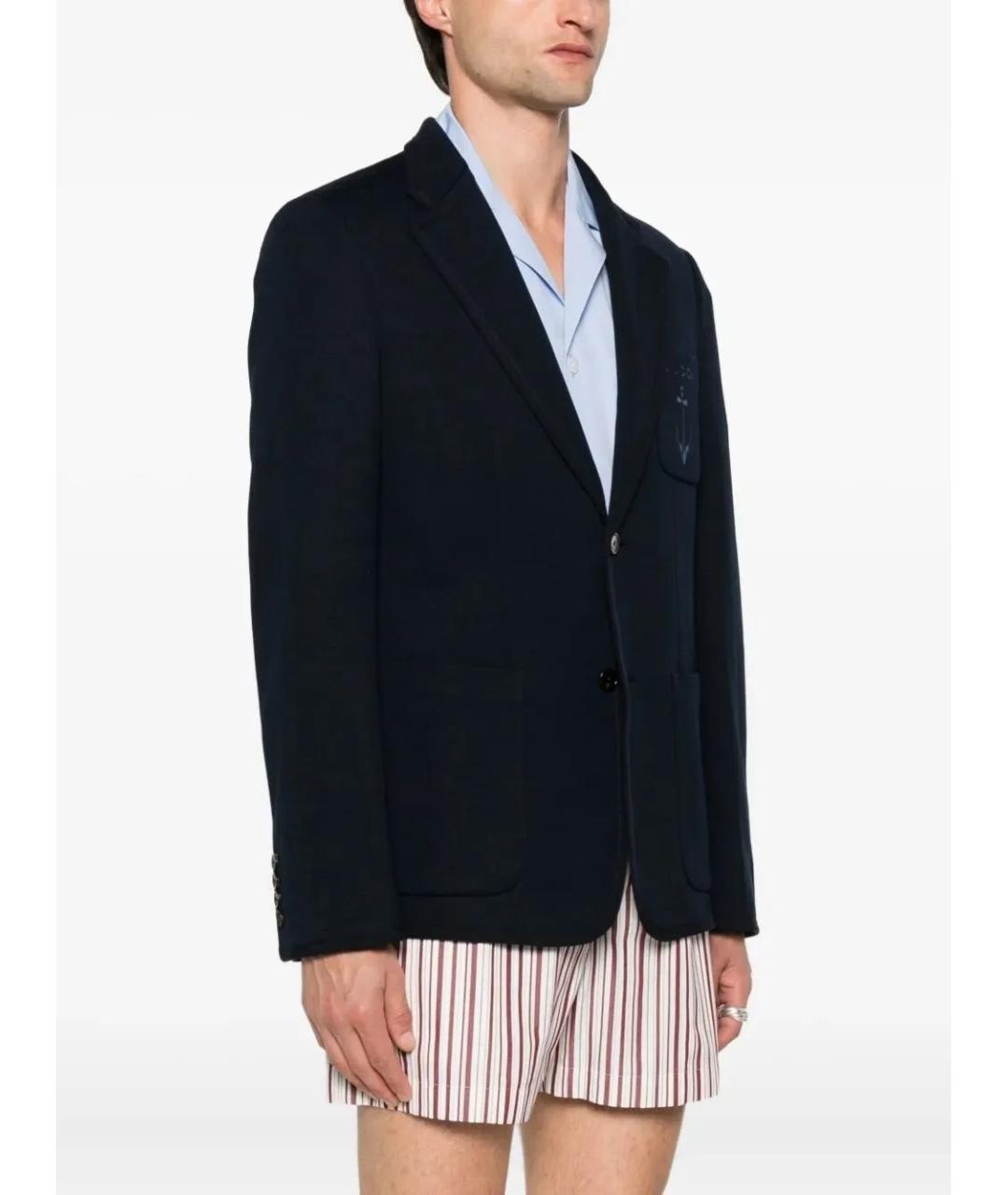 GUCCI Темно-синий хлопковый пиджак, фото 5