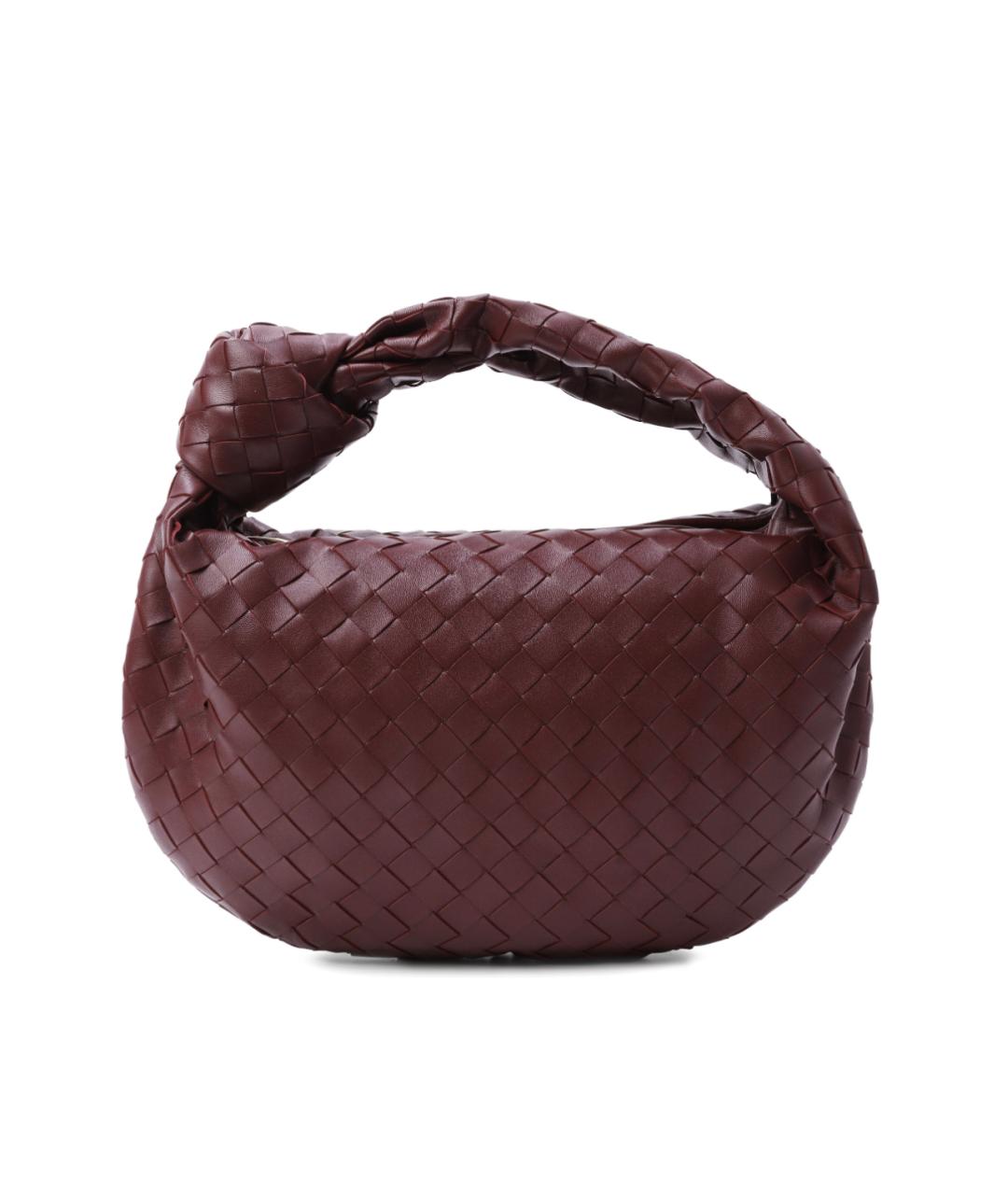 BOTTEGA VENETA Бордовая кожаная сумка через плечо, фото 1