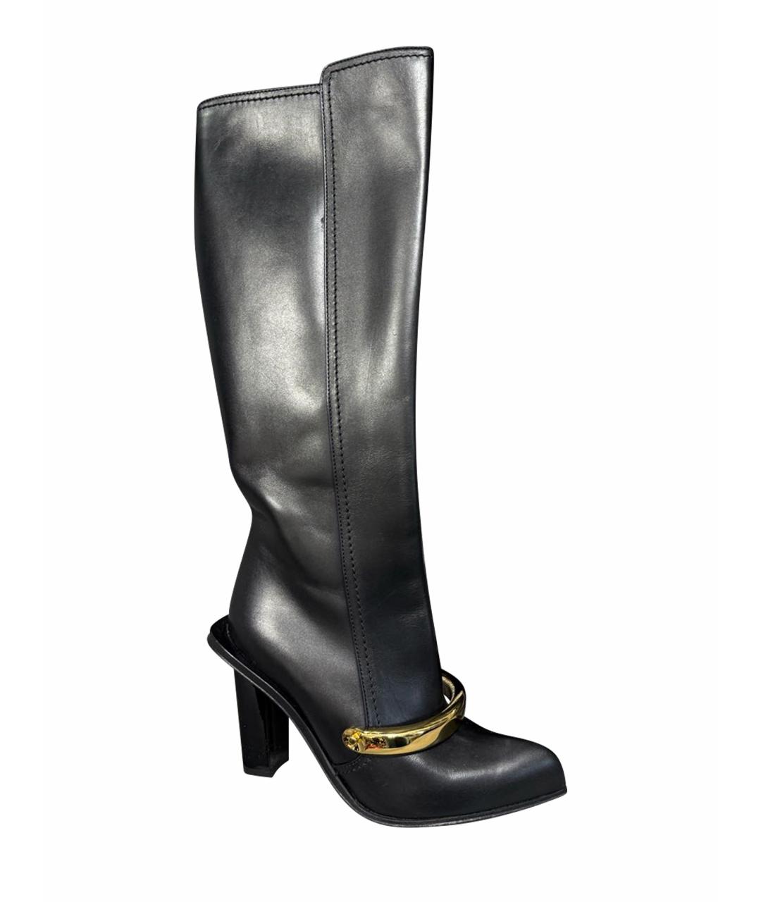 ALEXANDER MCQUEEN Черные кожаные сапоги, фото 1