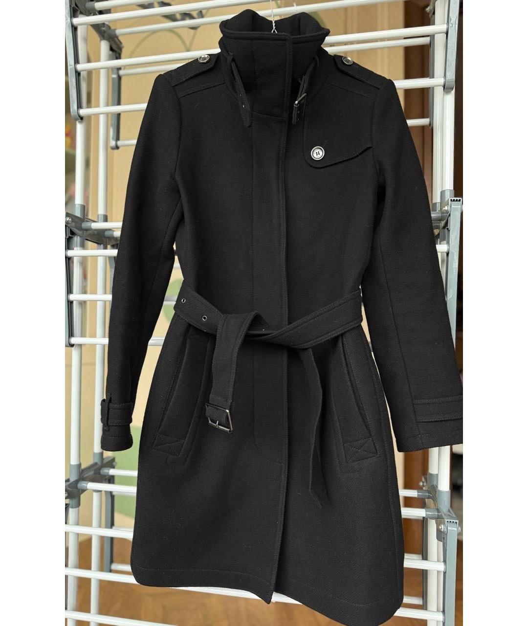 BURBERRY Черное шерстяное пальто, фото 8