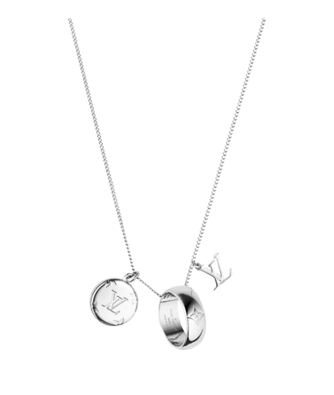 LOUIS VUITTON Серебряное металлическое колье, фото 1
