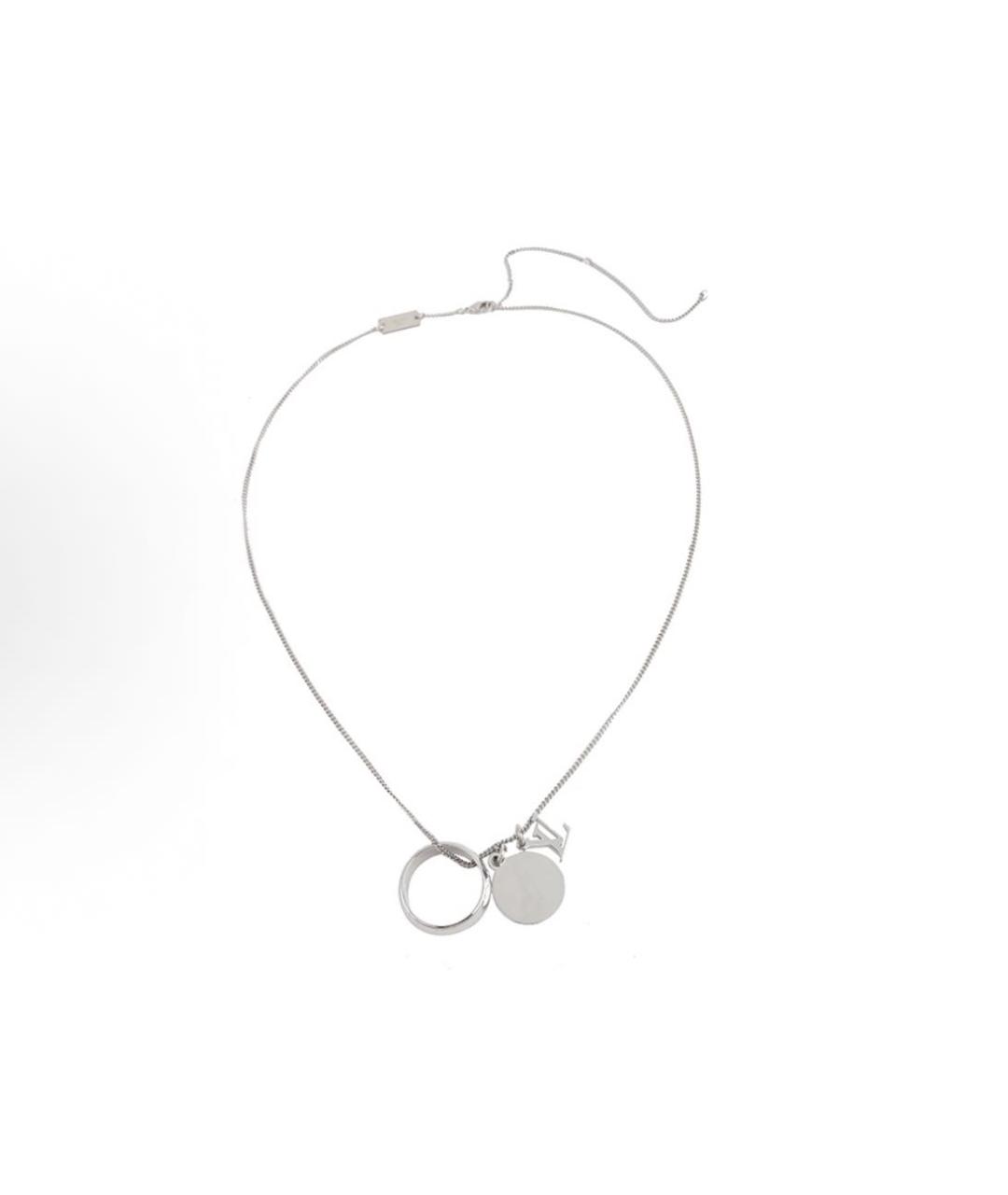 LOUIS VUITTON Серебряное металлическое колье, фото 3