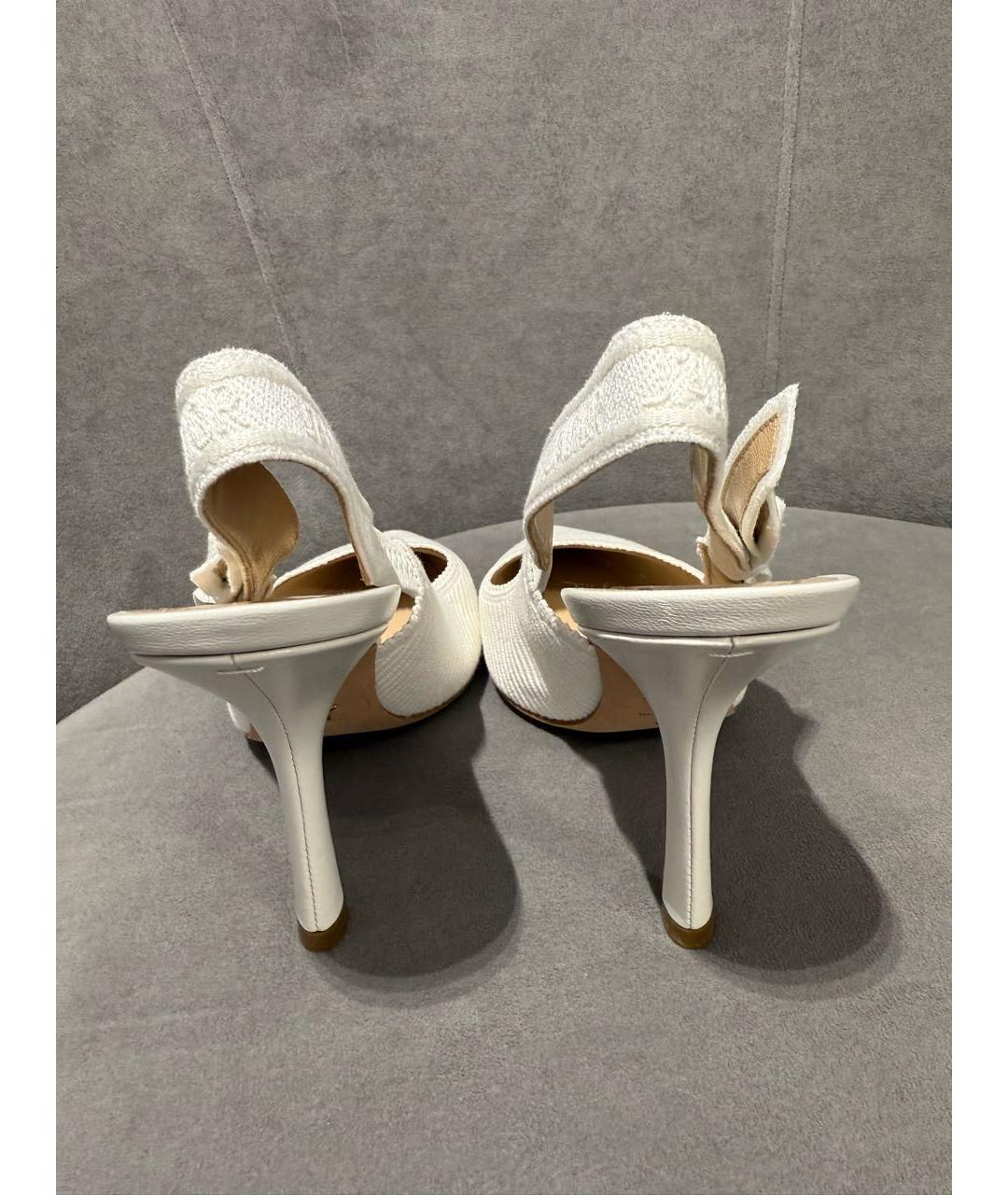 CHRISTIAN DIOR Белые кожаные туфли, фото 4