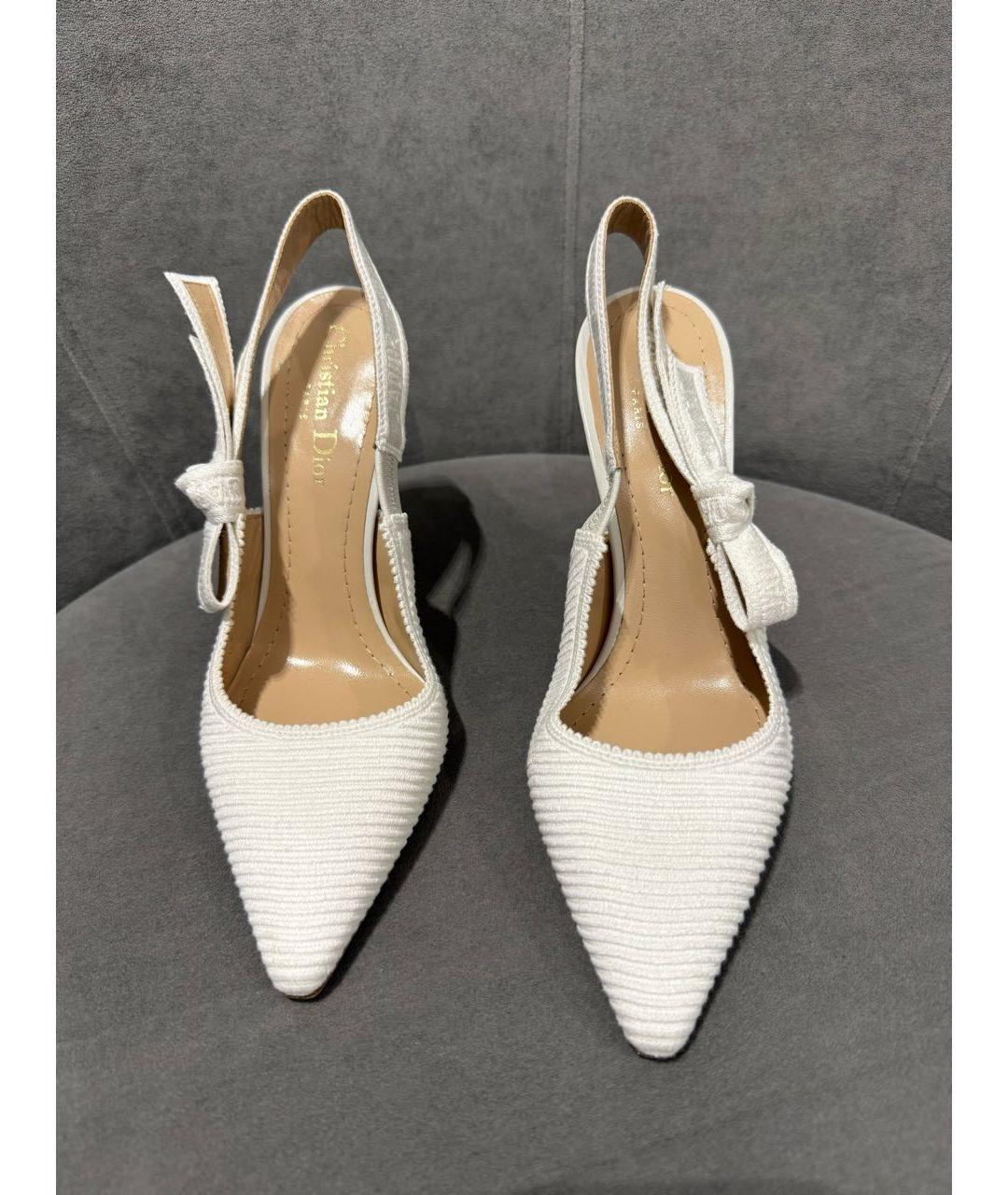 CHRISTIAN DIOR Белые кожаные туфли, фото 3