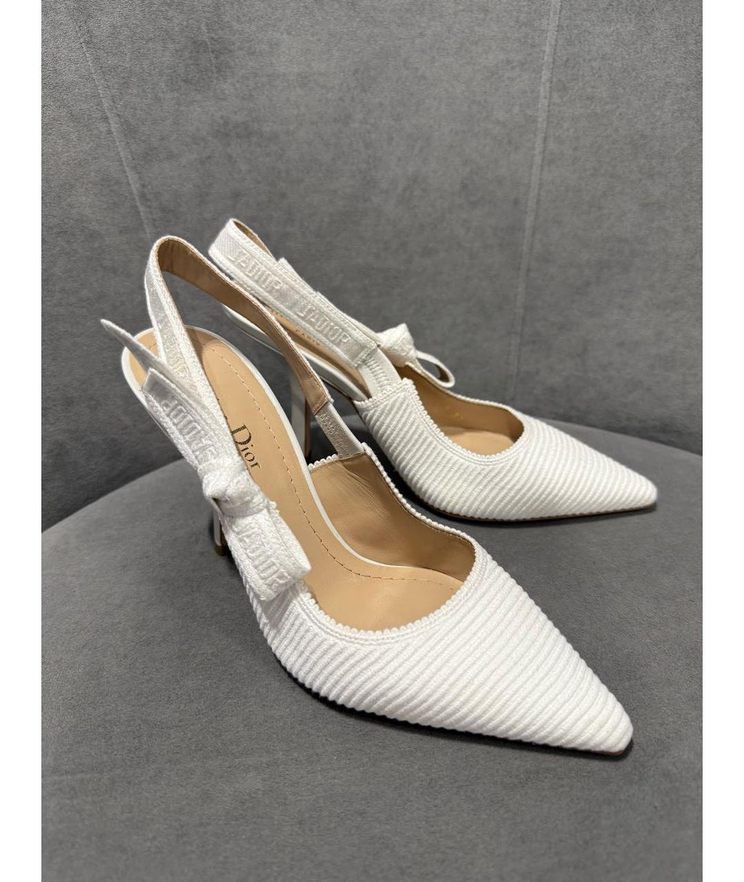 CHRISTIAN DIOR Белые кожаные туфли, фото 2
