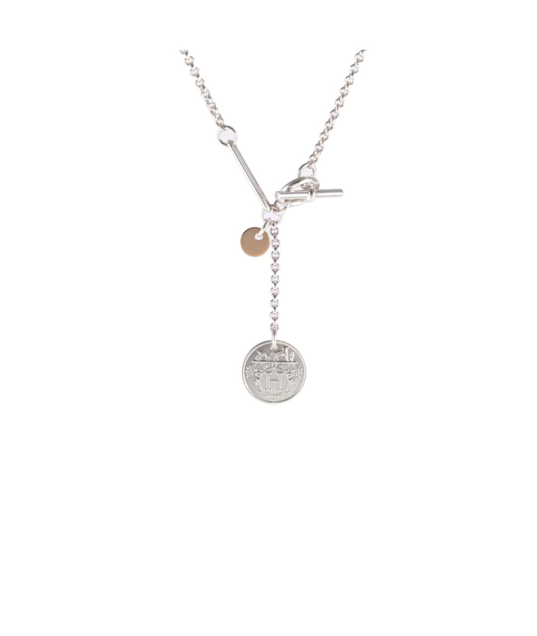 HERMES Серебряное серебряное колье, фото 1