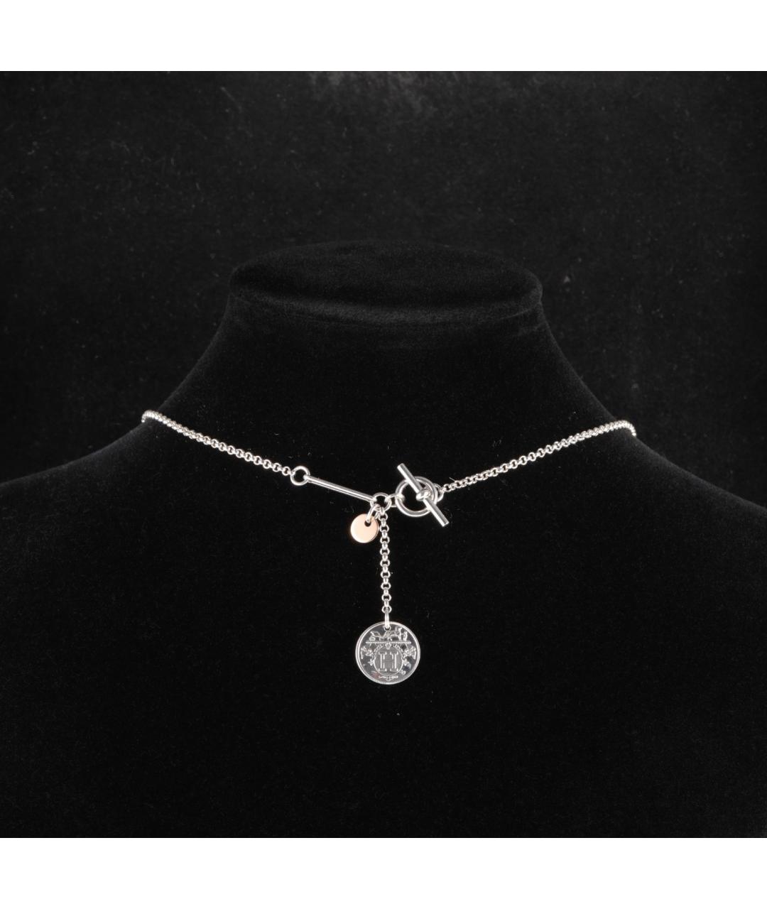HERMES Серебряное серебряное колье, фото 7