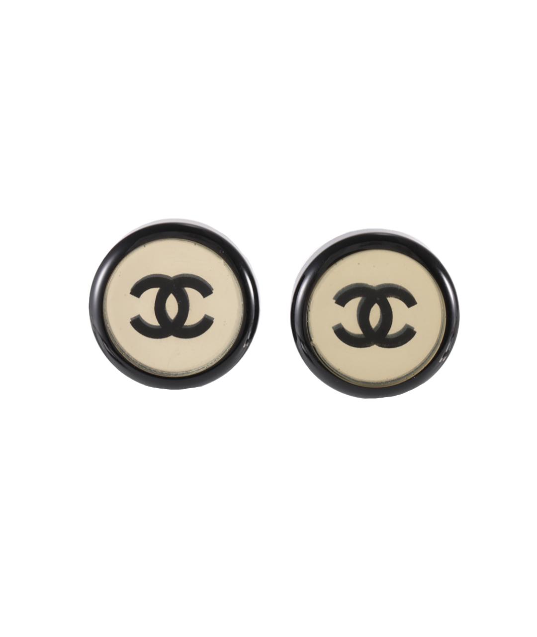 CHANEL Черные серьги, фото 1
