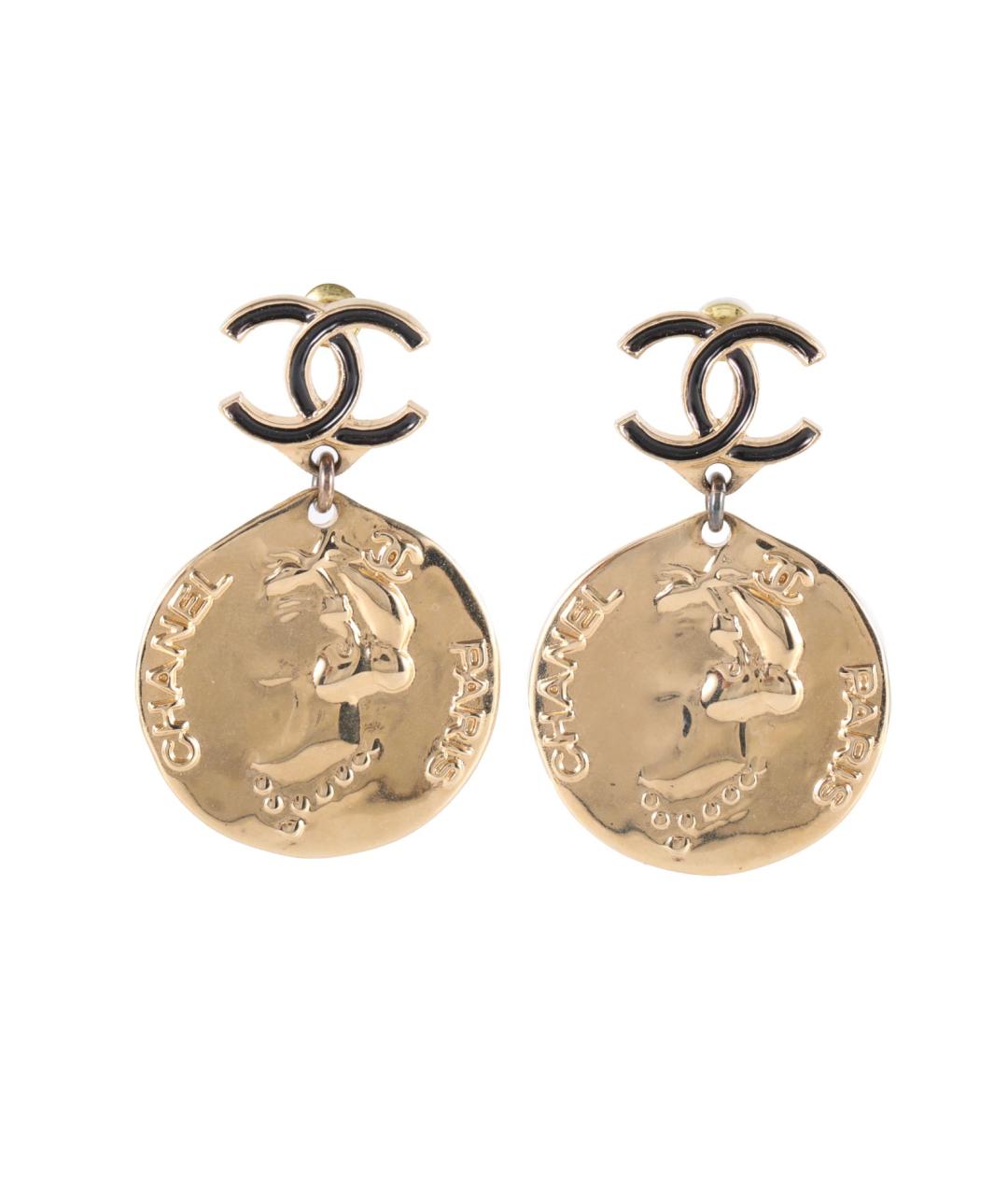 CHANEL Золотые серьги, фото 1