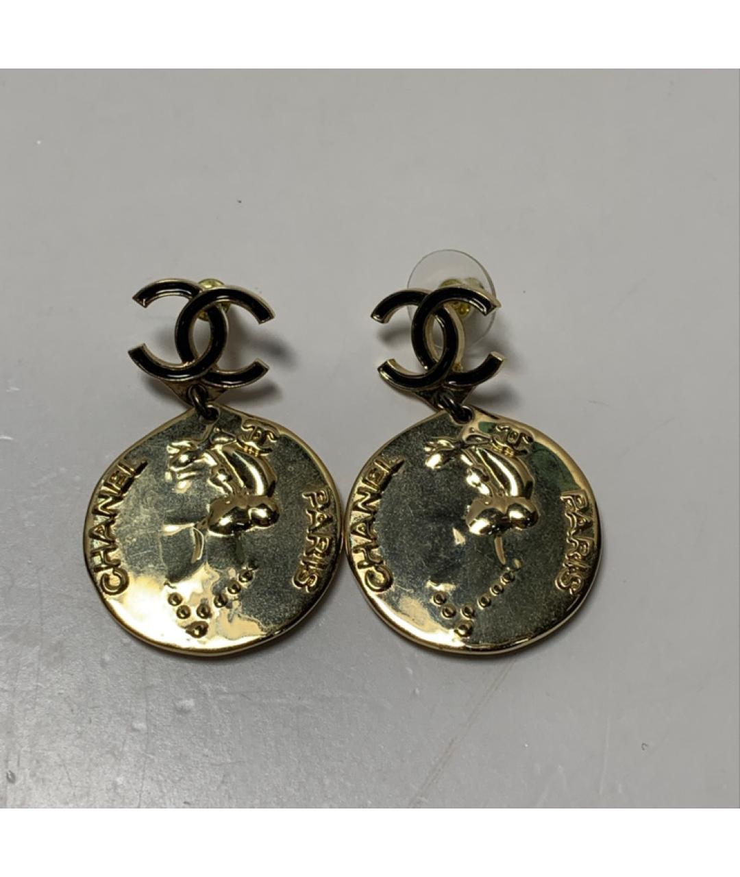 CHANEL Золотые серьги, фото 8