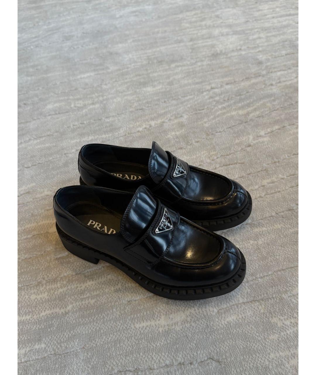 PRADA Черные кожаные лоферы, фото 9