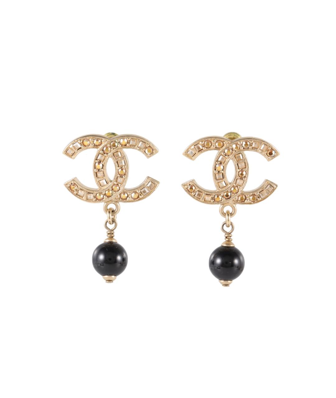 CHANEL Золотые латунные серьги, фото 1