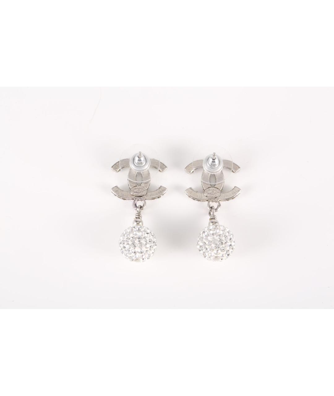 CHANEL Серебряные металлические серьги, фото 4