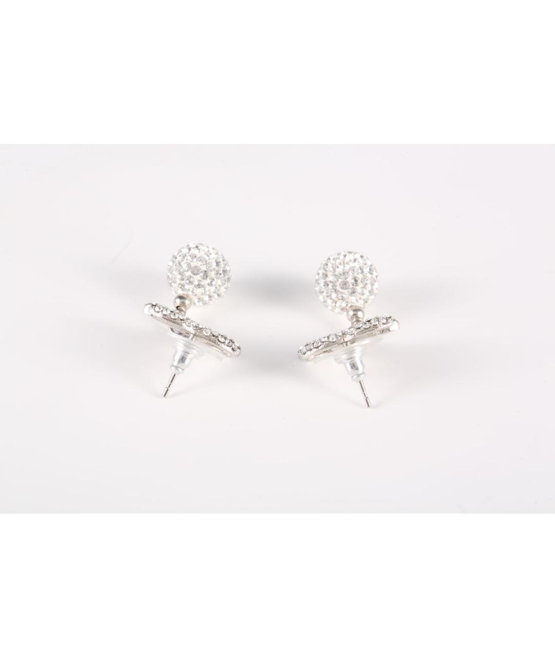 CHANEL Серебряные металлические серьги, фото 3