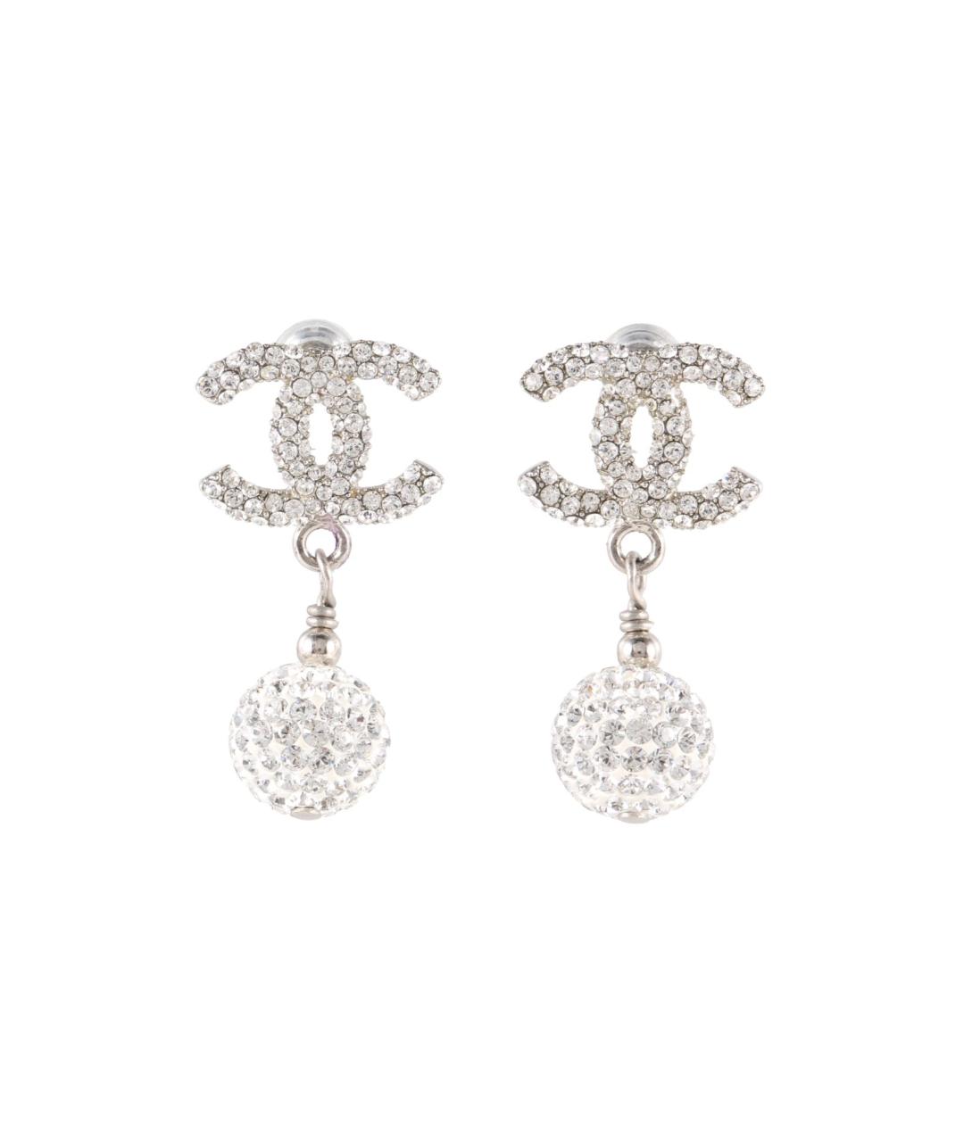 CHANEL Серебряные металлические серьги, фото 1