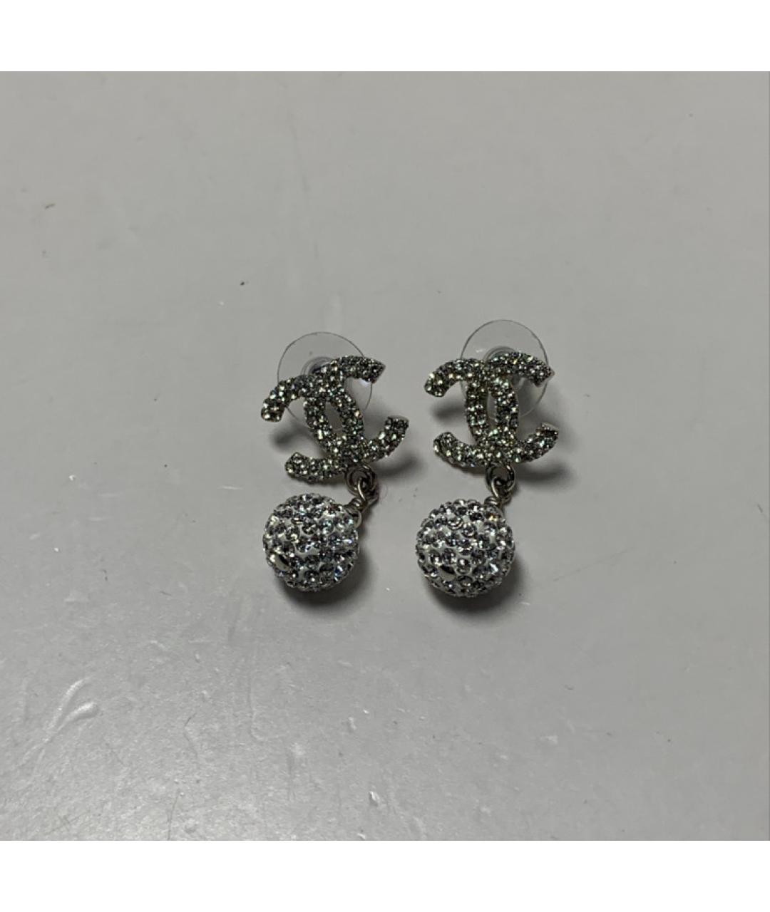 CHANEL Серебряные металлические серьги, фото 8