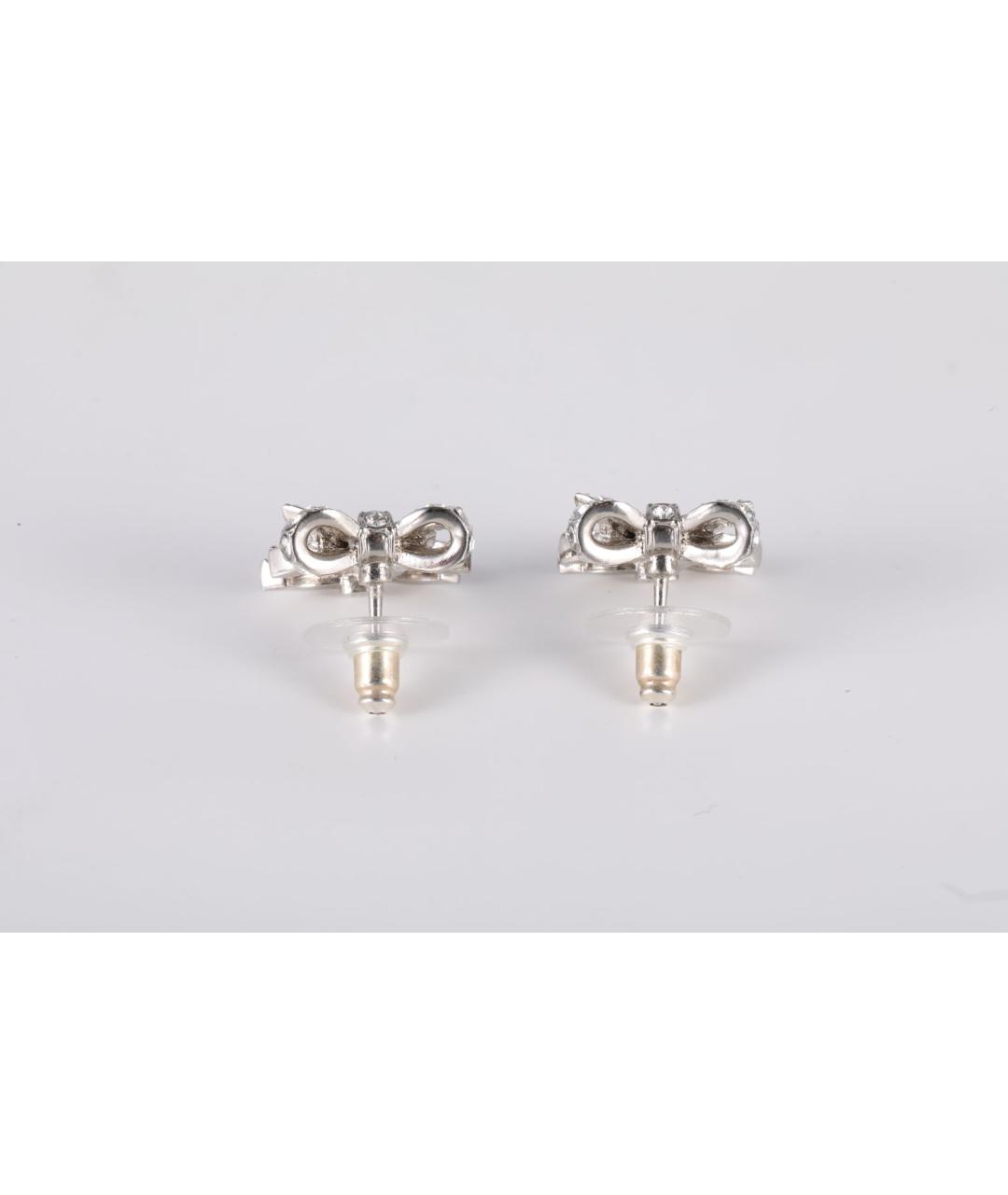 CHANEL Серебряные металлические серьги, фото 3