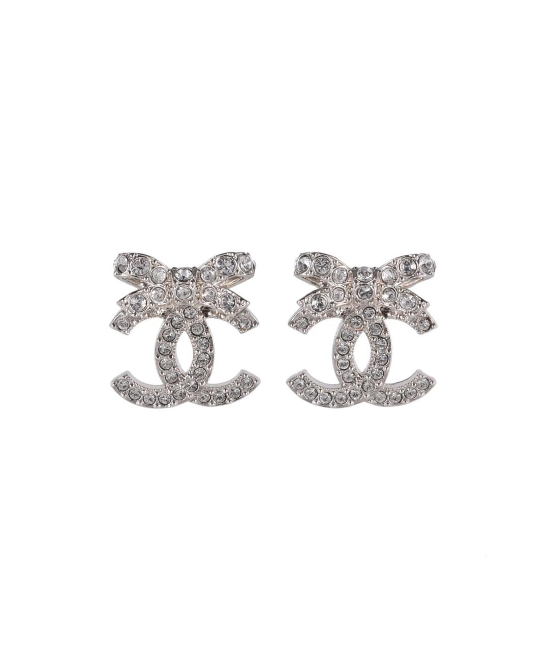 CHANEL Серебряные металлические серьги, фото 1