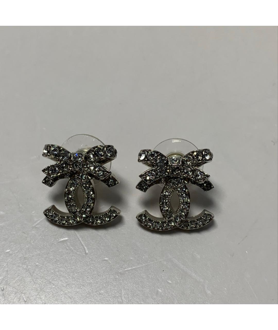 CHANEL Серебряные металлические серьги, фото 8