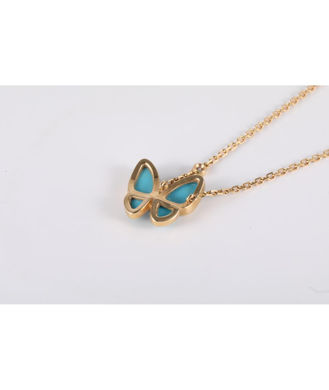 VAN CLEEF & ARPELS Бирюзовая подвеска из желтого золота, фото 3