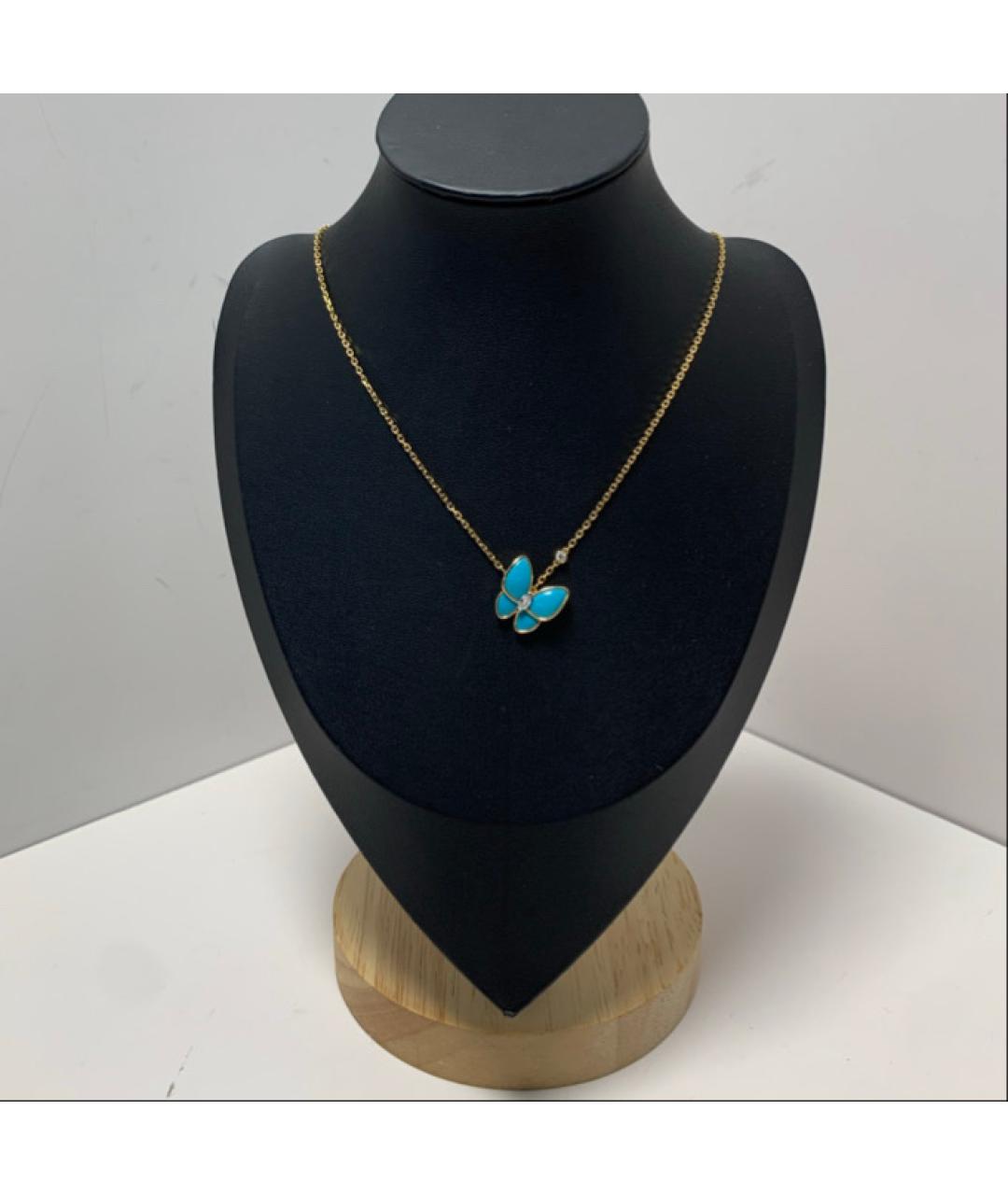 VAN CLEEF & ARPELS Бирюзовая подвеска из желтого золота, фото 8