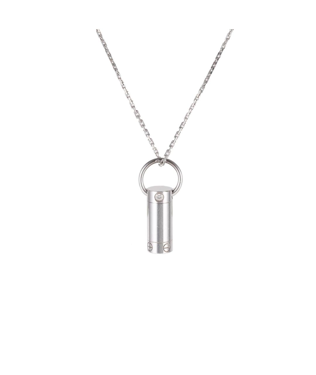 CARTIER Серебряное колье из белого золота, фото 1