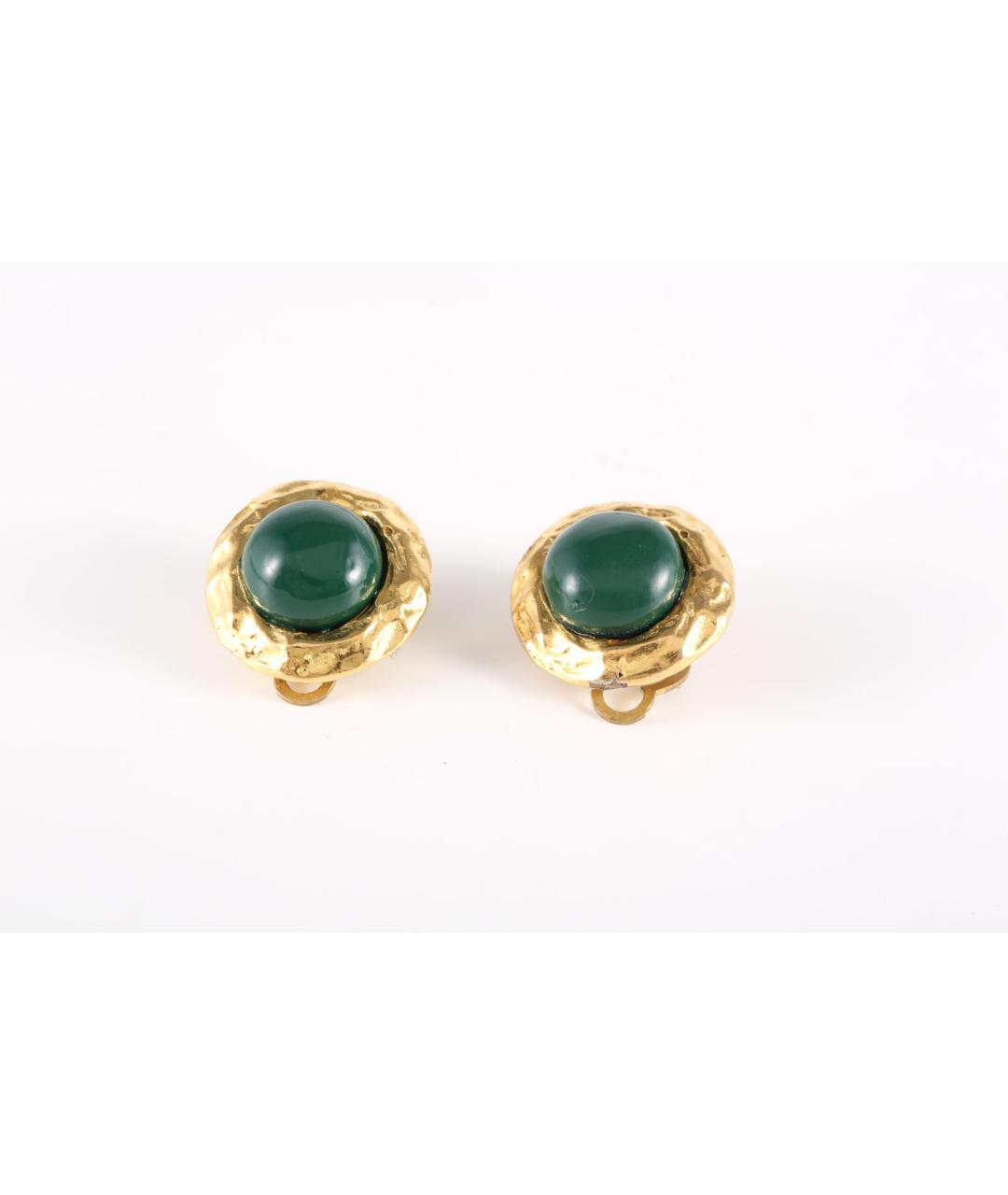 CHANEL Зеленые серьги, фото 3