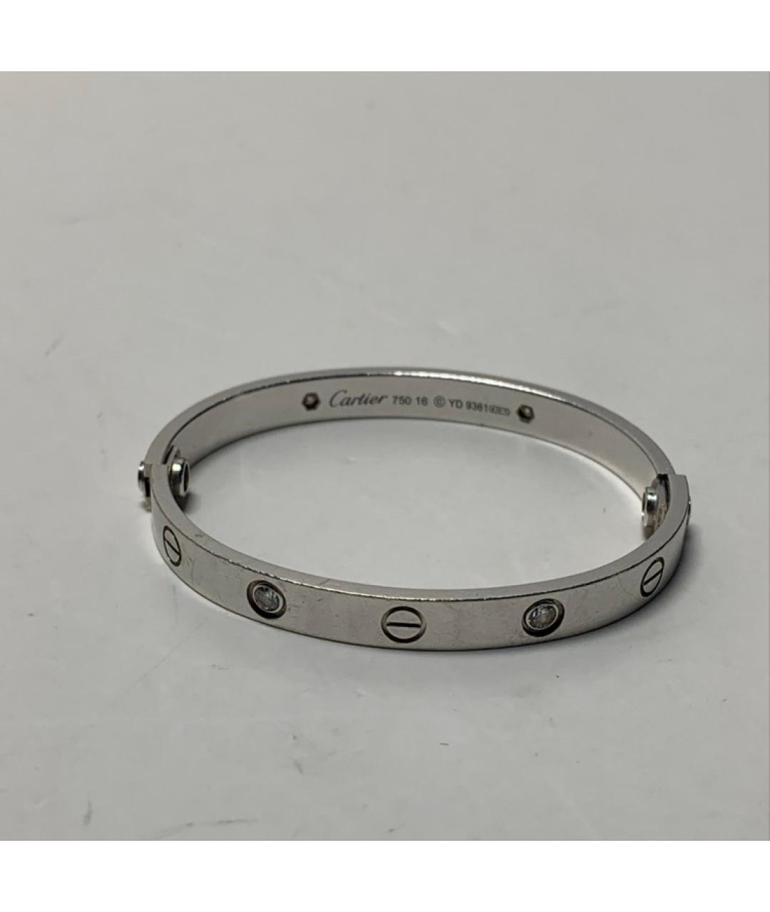 CARTIER Серебрянный браслет из белого золота, фото 7