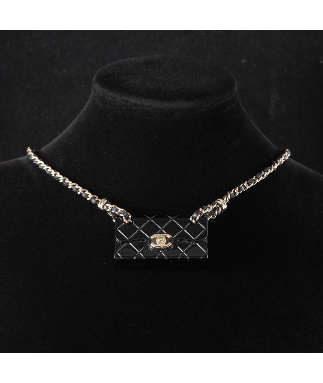 CHANEL Черное колье, фото 7
