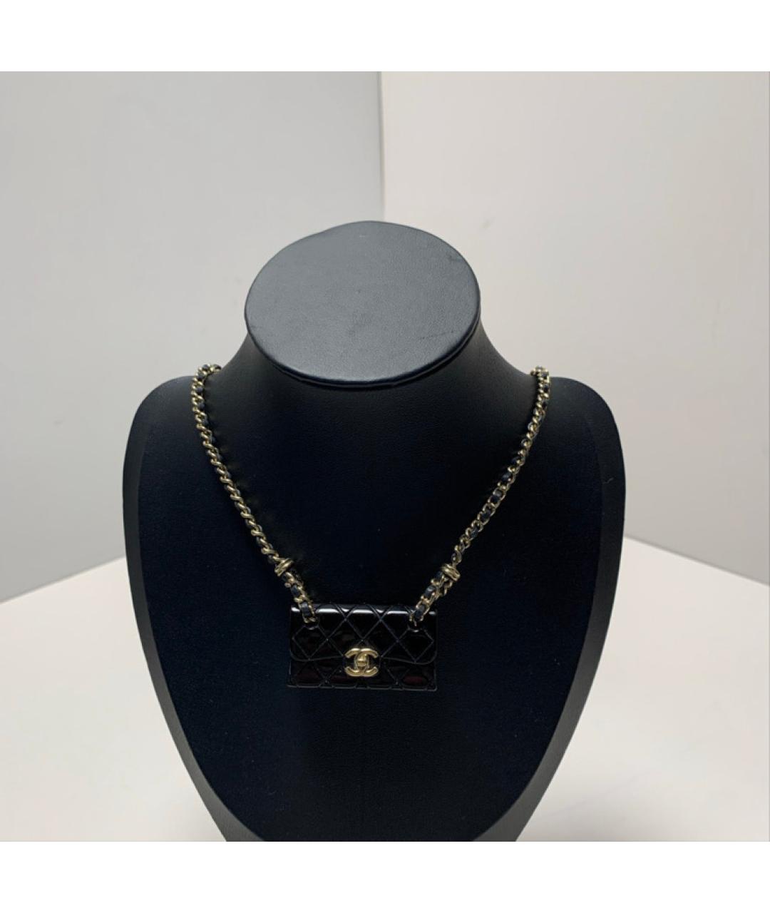 CHANEL Черное колье, фото 8