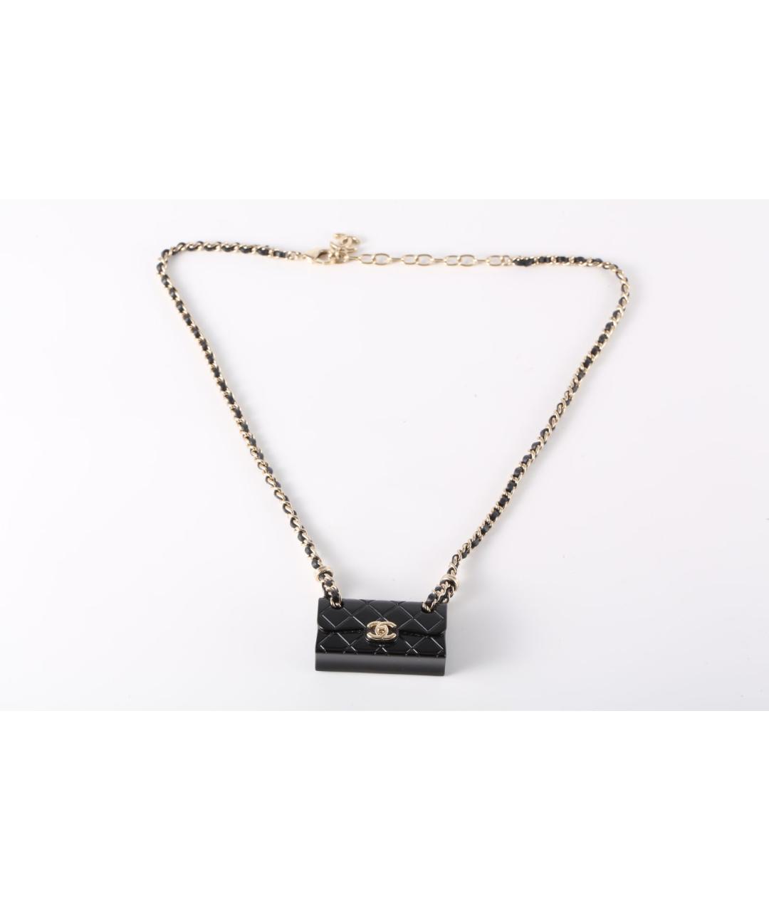 CHANEL Черное колье, фото 6