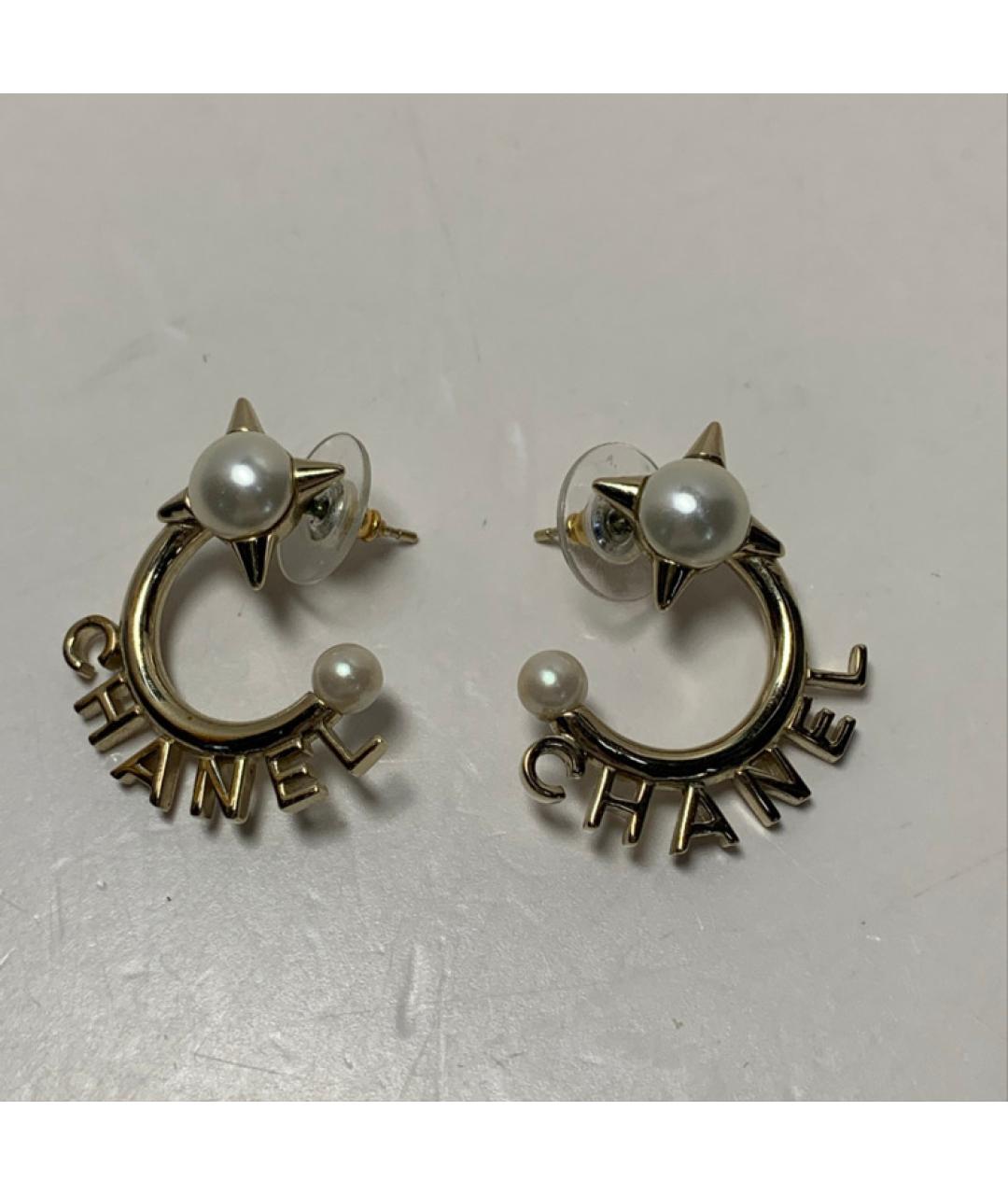CHANEL Золотые серьги, фото 9