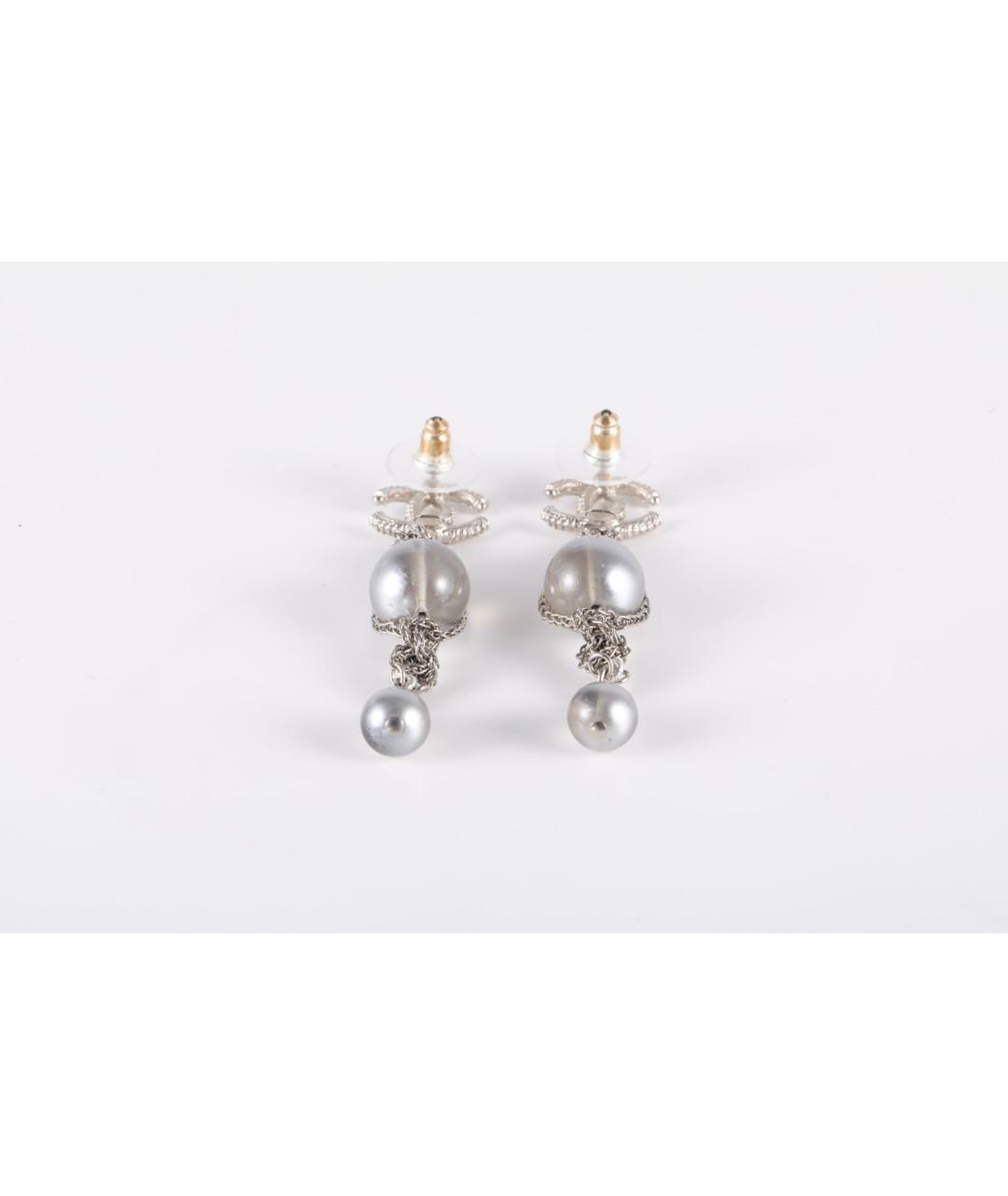CHANEL Серебряные серьги, фото 4