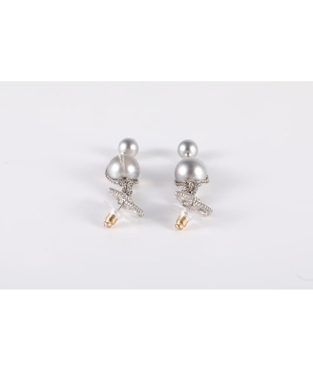 CHANEL Серебряные серьги, фото 3