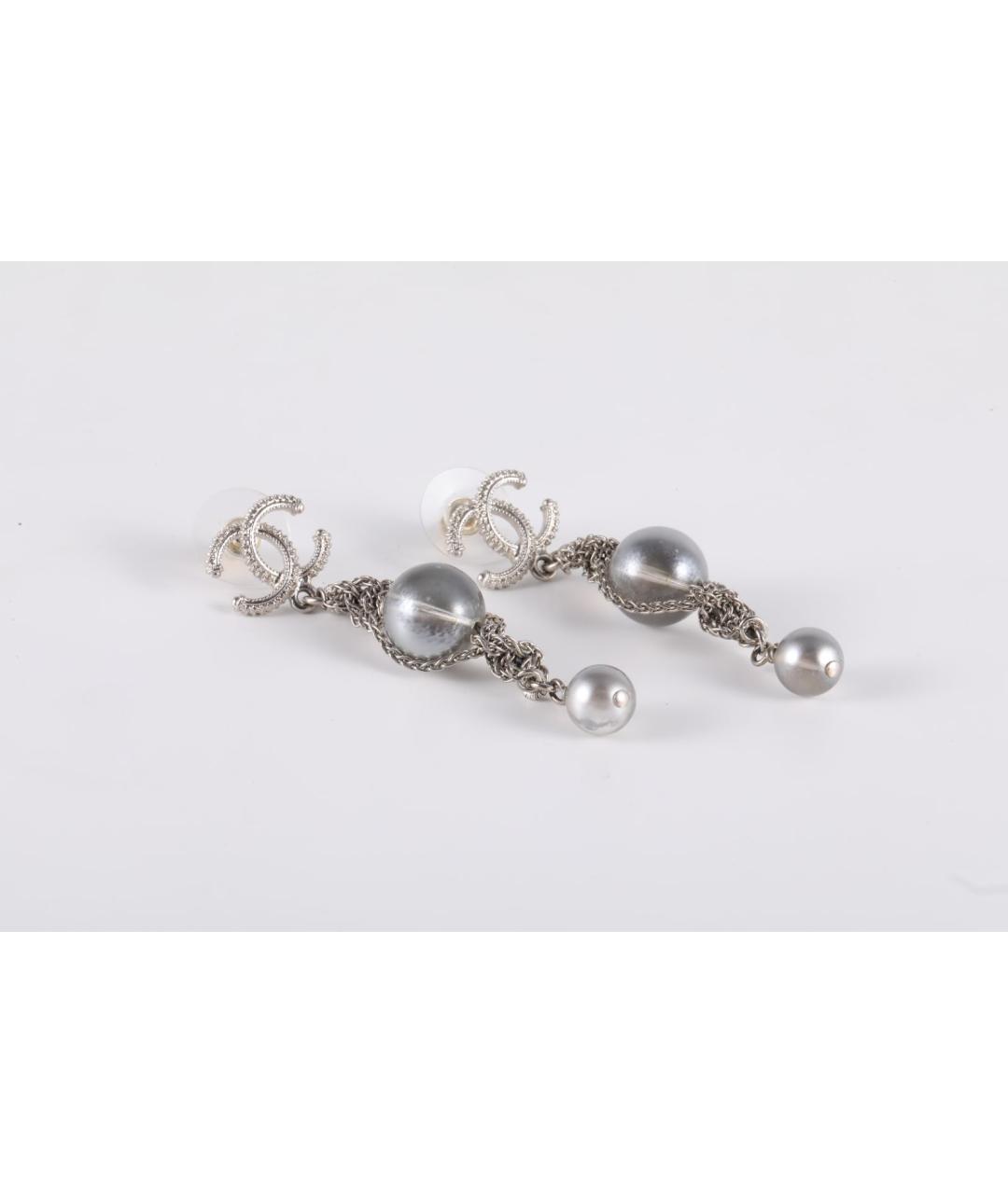 CHANEL Серебряные серьги, фото 2