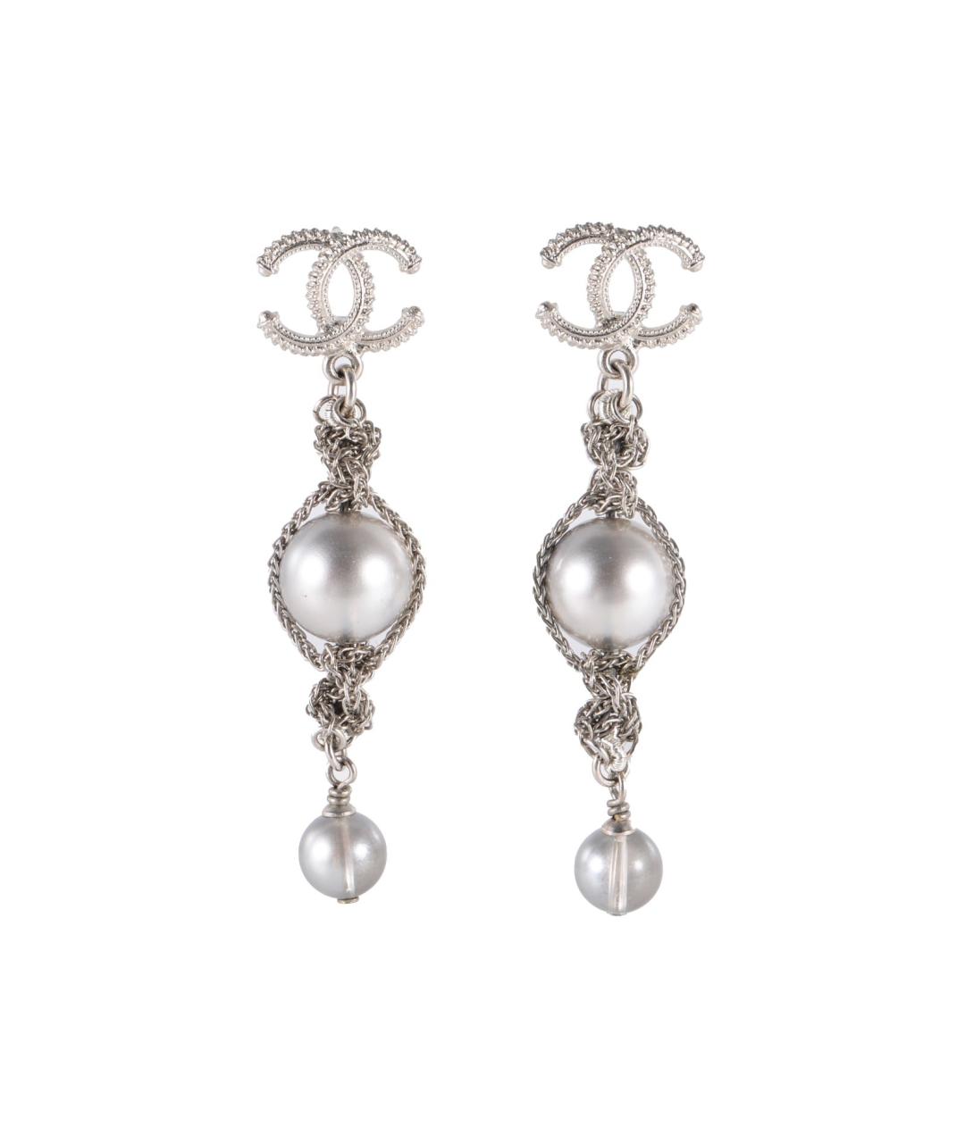 CHANEL Серебряные серьги, фото 1