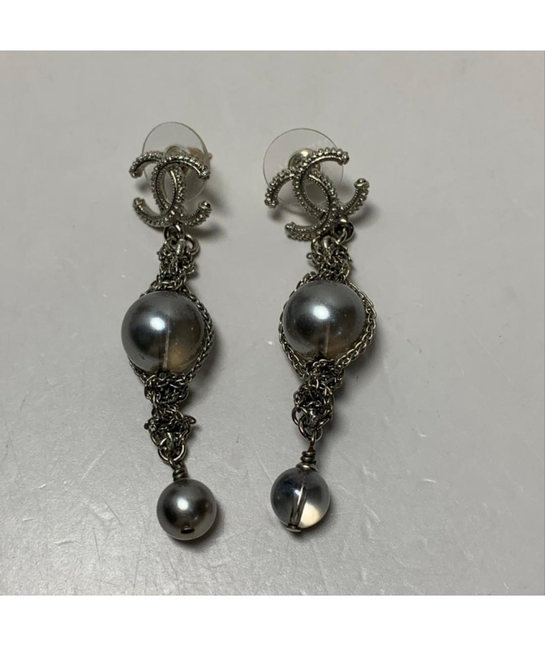 CHANEL Серебряные серьги, фото 8