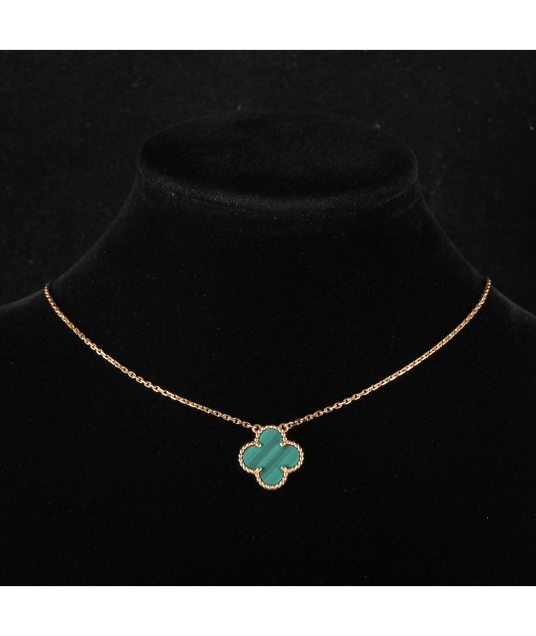 VAN CLEEF & ARPELS Зеленая подвеска из желтого золота, фото 7