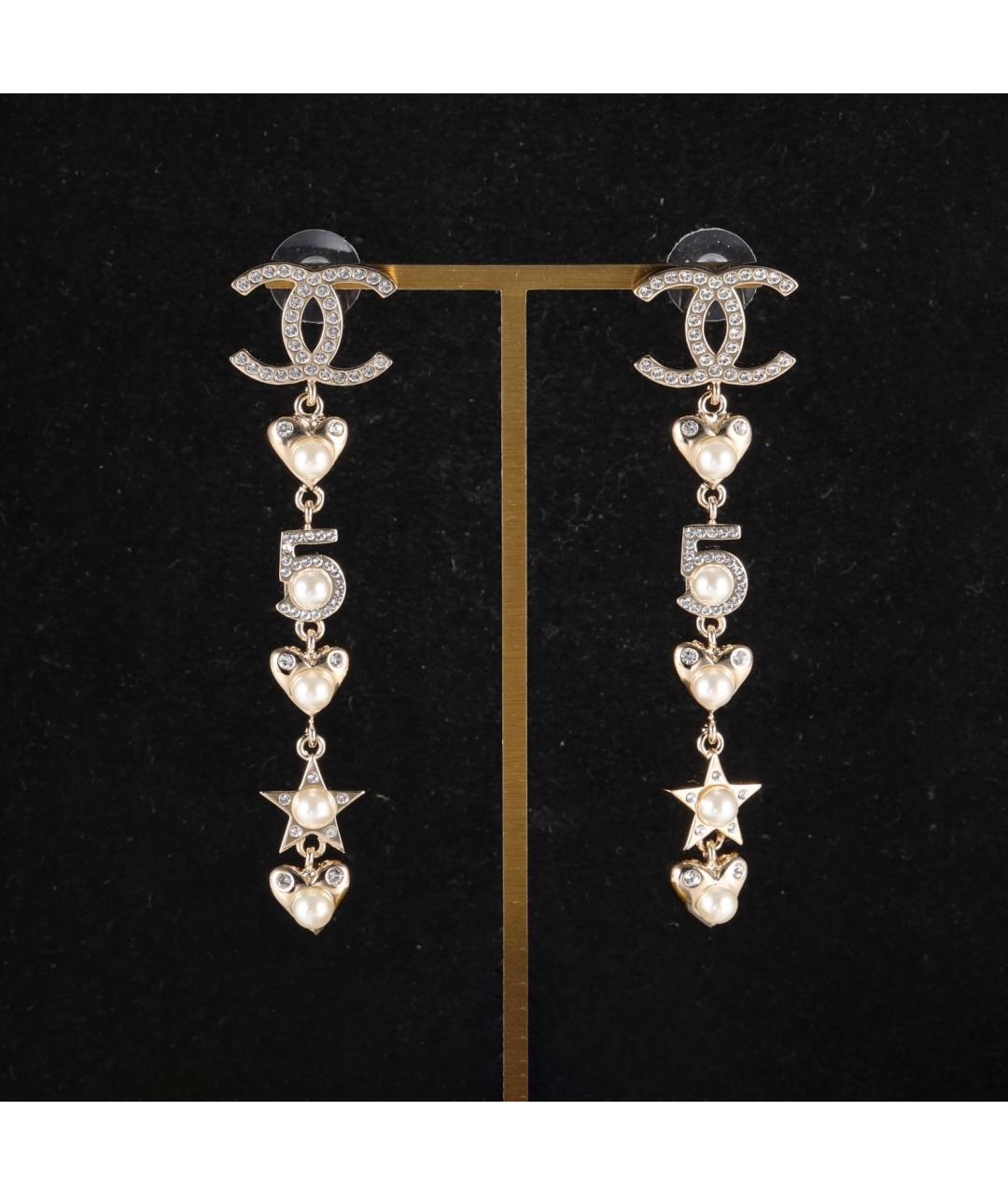 CHANEL Золотые серьги, фото 7
