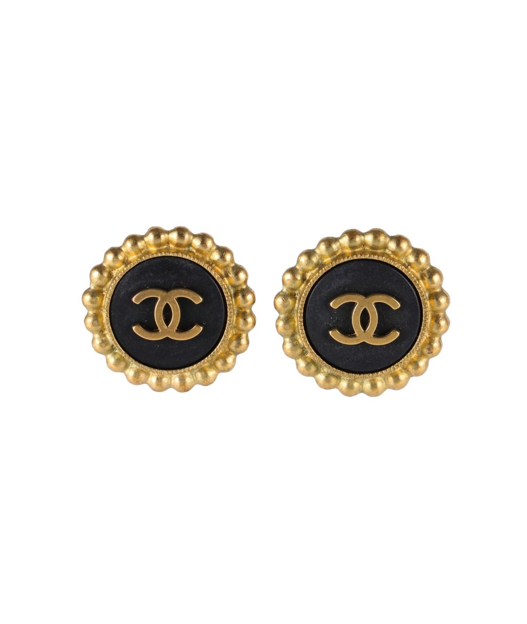 CHANEL Черные серьги, фото 1