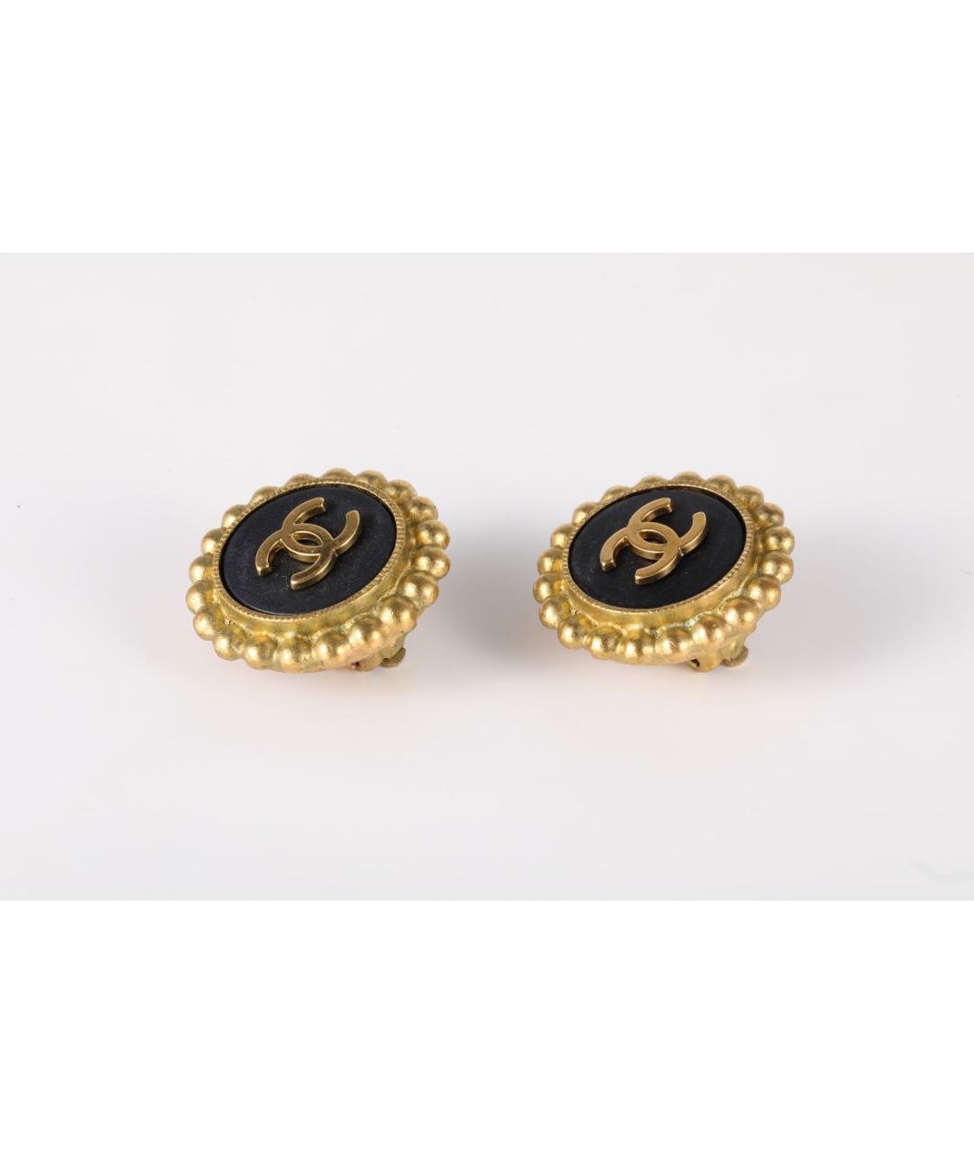 CHANEL Черные серьги, фото 2
