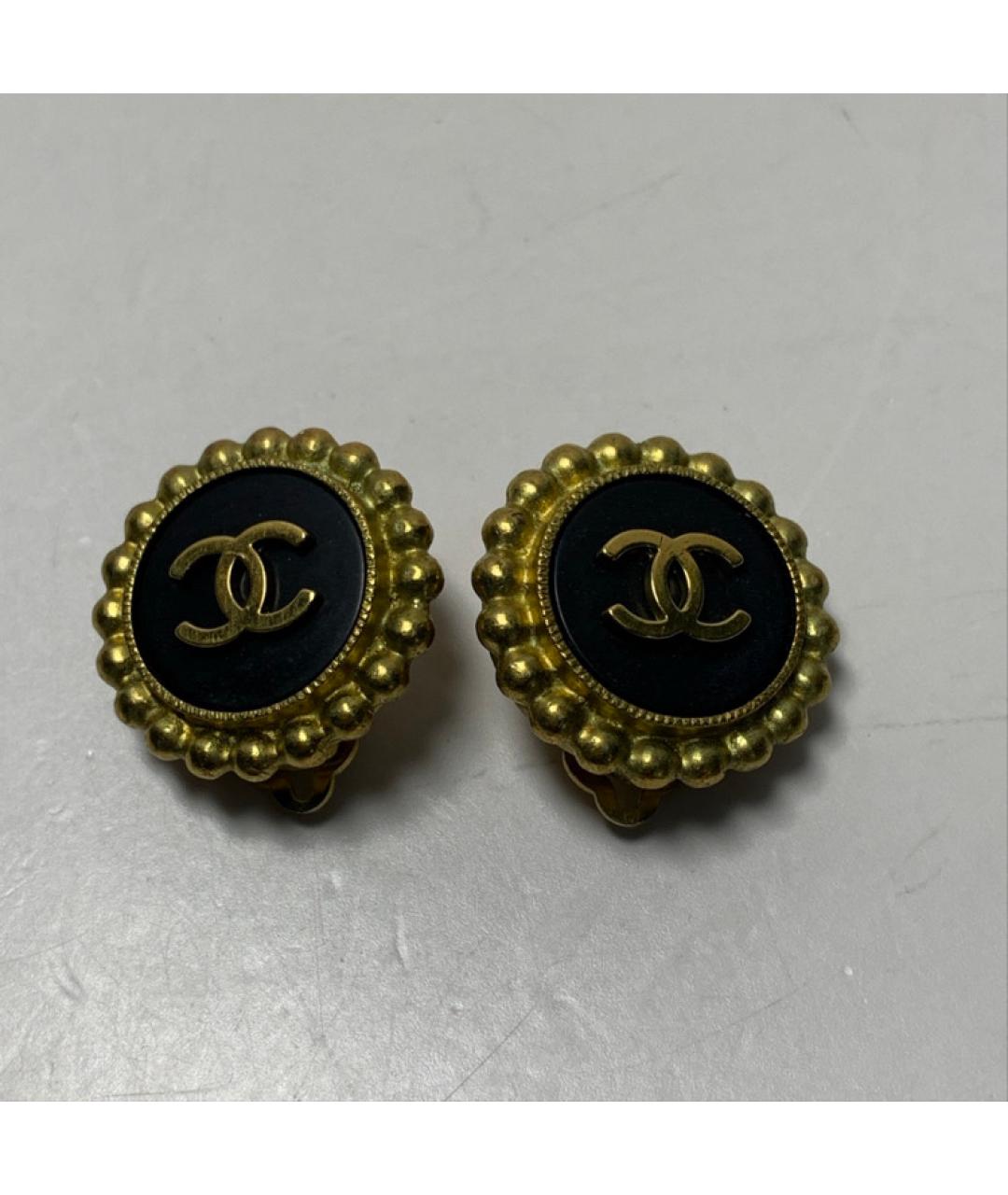 CHANEL Черные серьги, фото 8