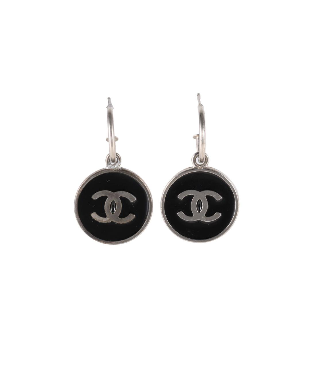 CHANEL Черные серьги, фото 1