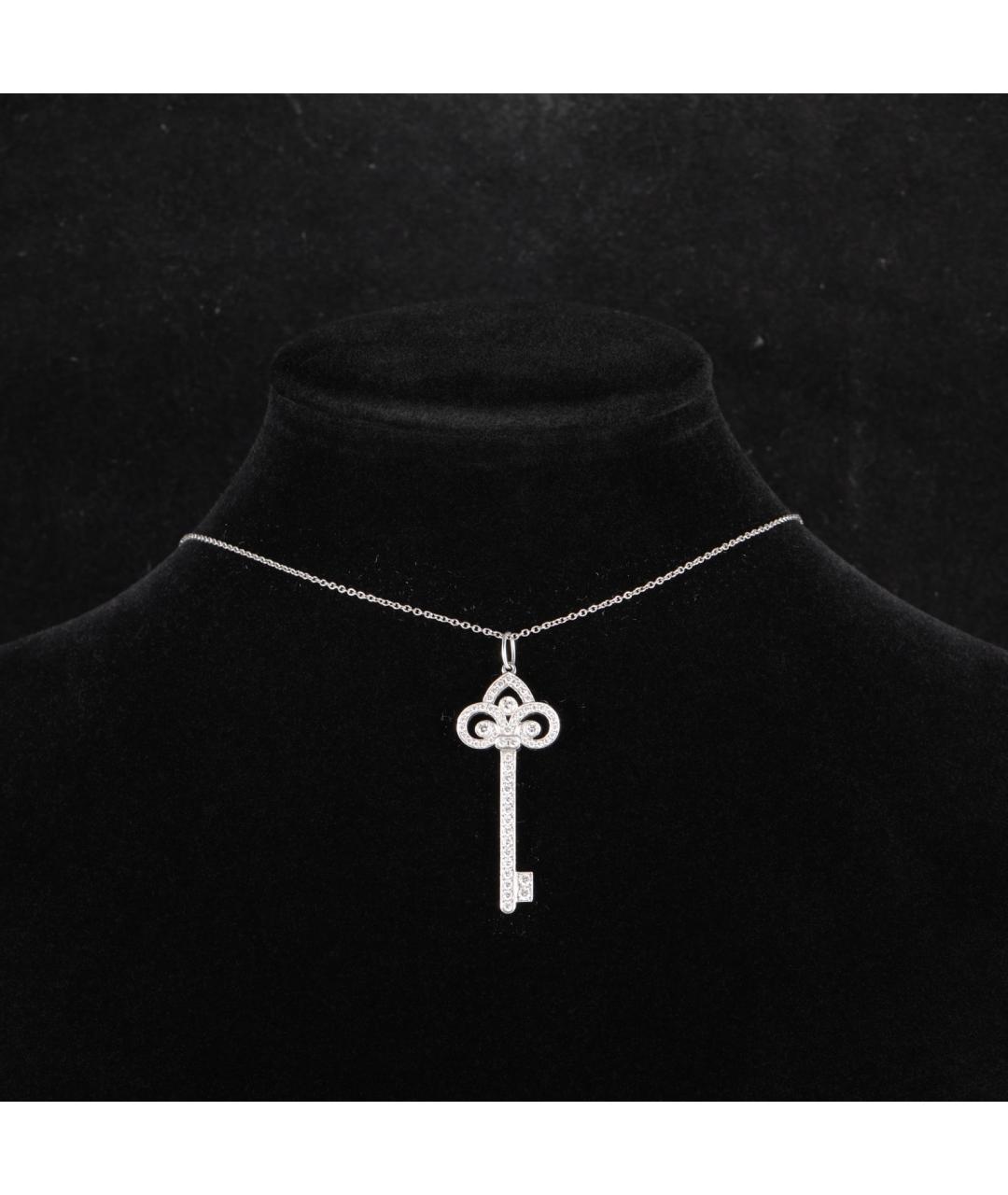 TIFFANY&CO Серебряное платиновое колье, фото 7