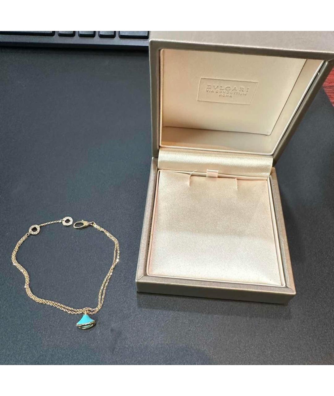 BVLGARI Бирюзовый браслет из розового золота, фото 7