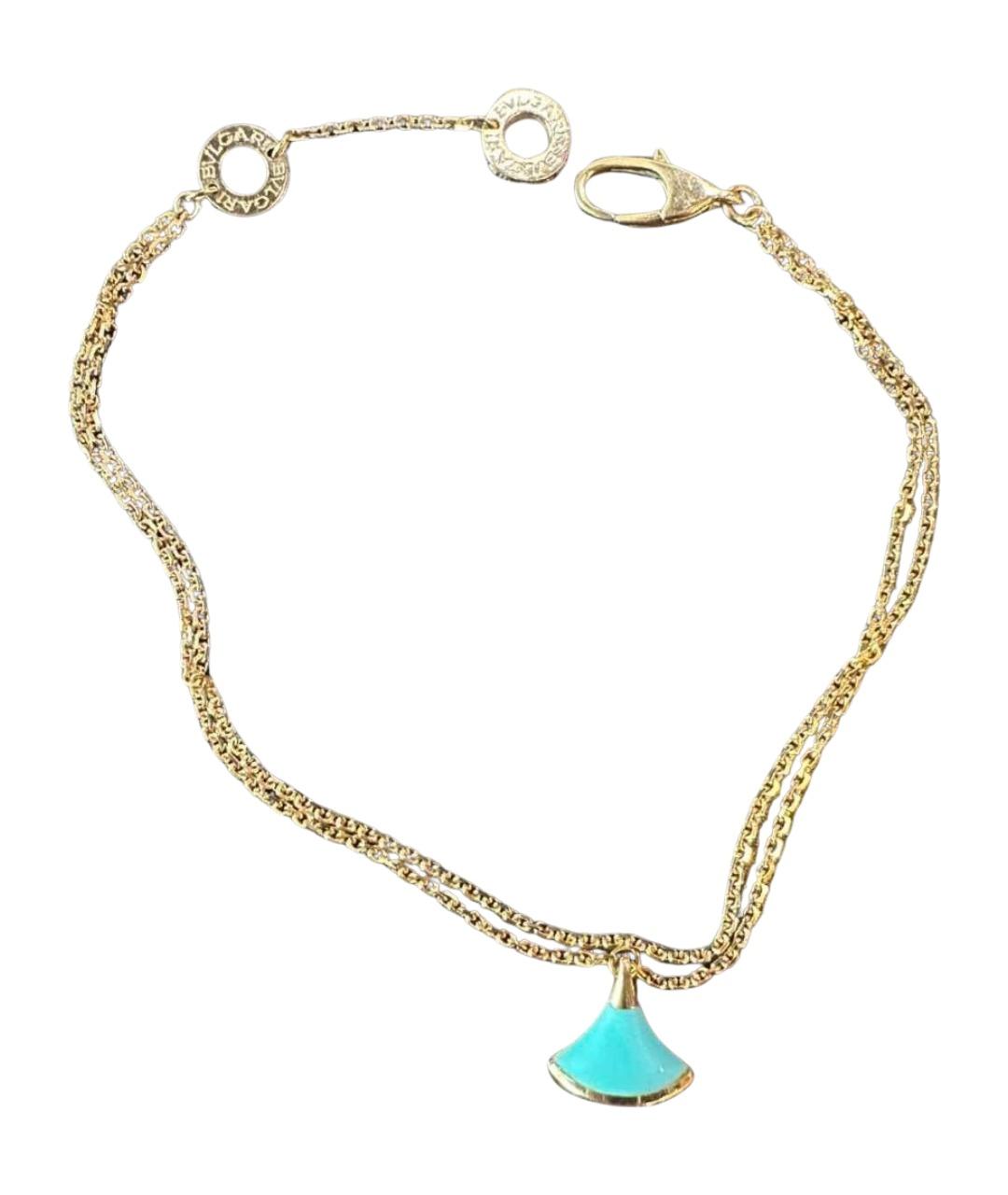 BVLGARI Бирюзовый браслет из розового золота, фото 1