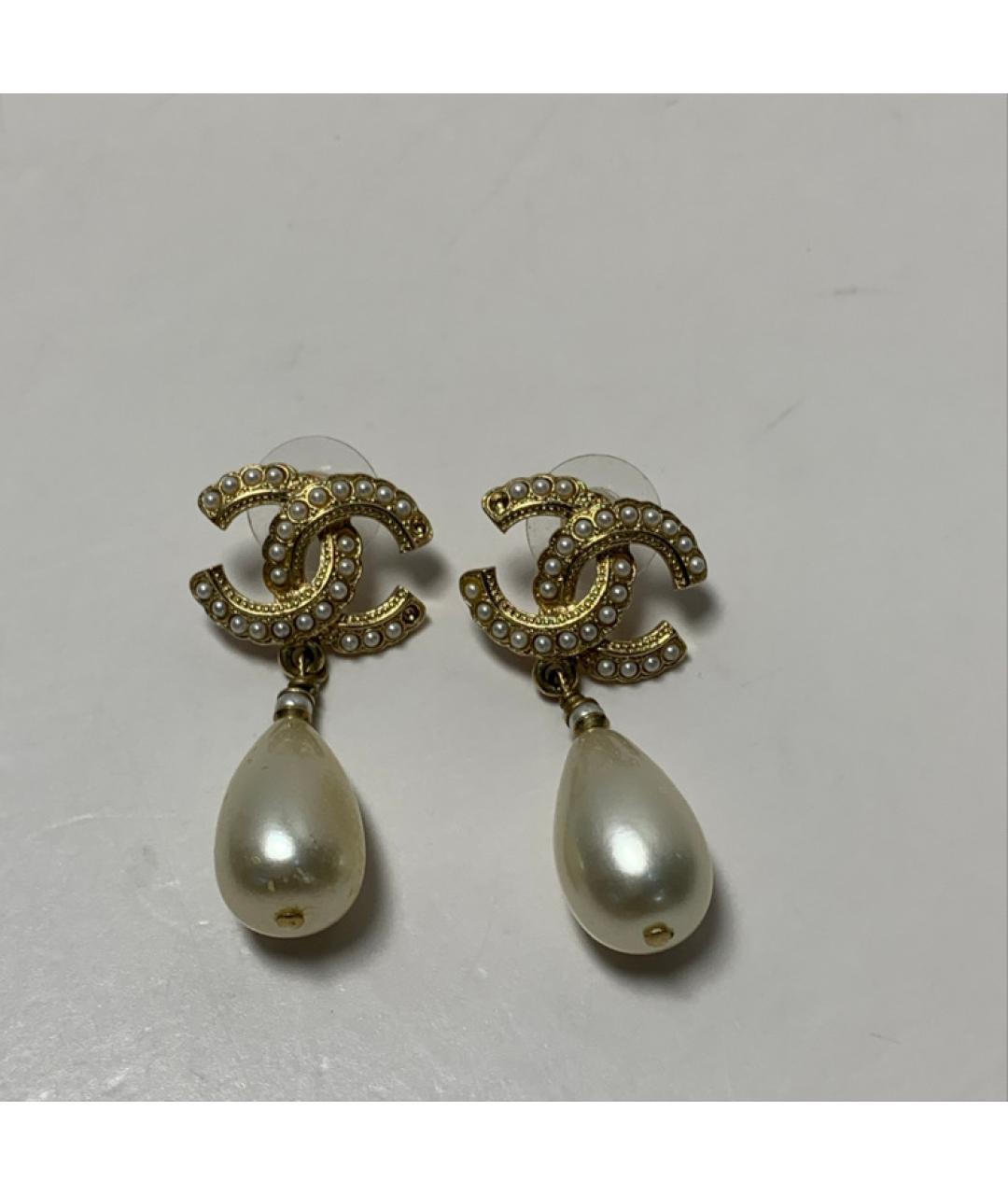 CHANEL Золотые серьги, фото 8