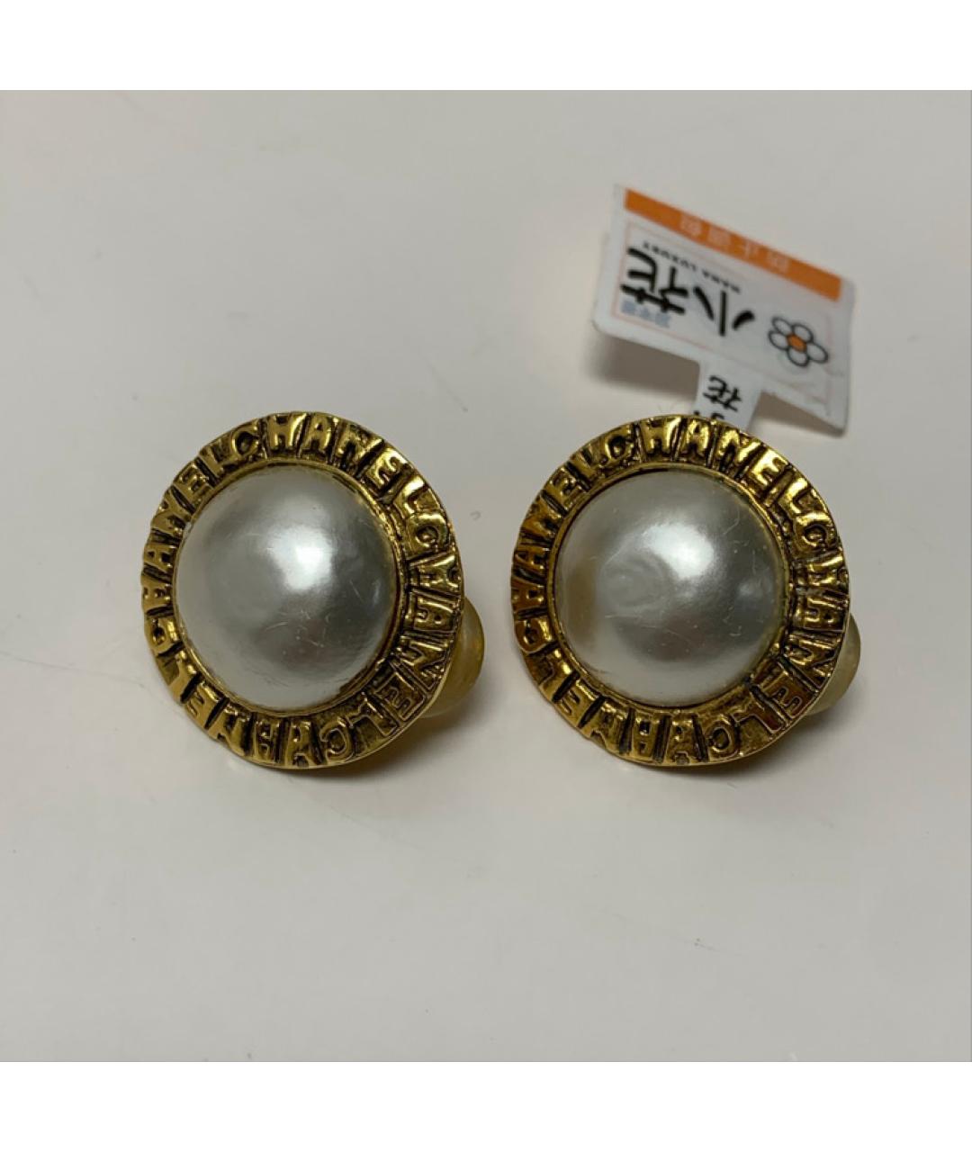 CHANEL Золотые серьги, фото 8
