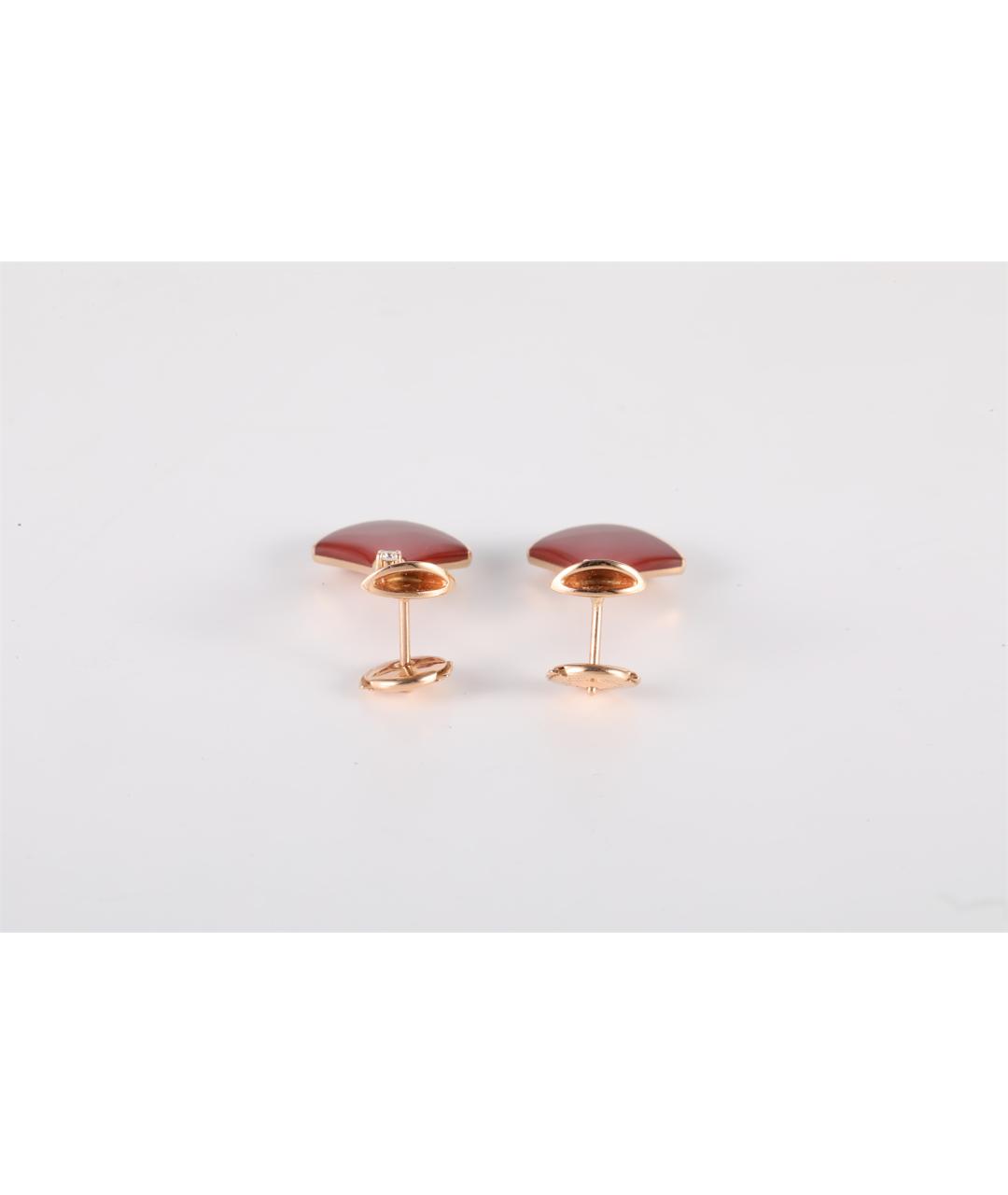 BVLGARI Красные серьги из розового золота, фото 3